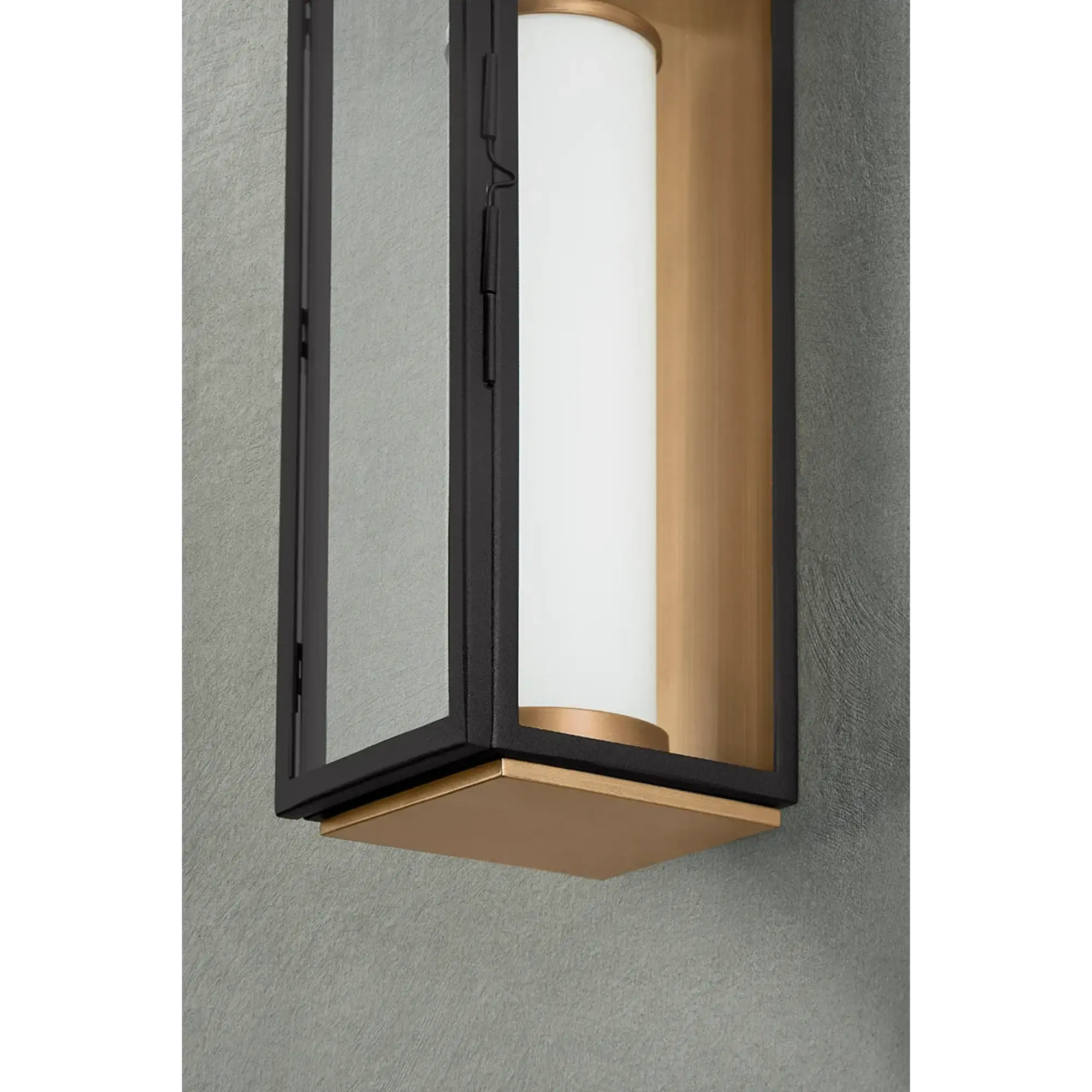 Troy Lighting Gareth 18.25-Inch Outdoor Wall Sconce - Patina Brass - Wet Rated - B6718-PBR/TBK Troy Lighting