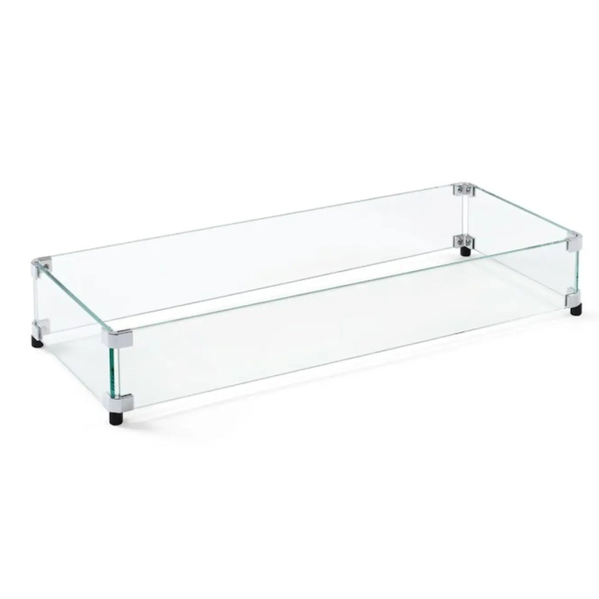 86" Linear Glass Wind Guard - Outdoor GreatRoom Company