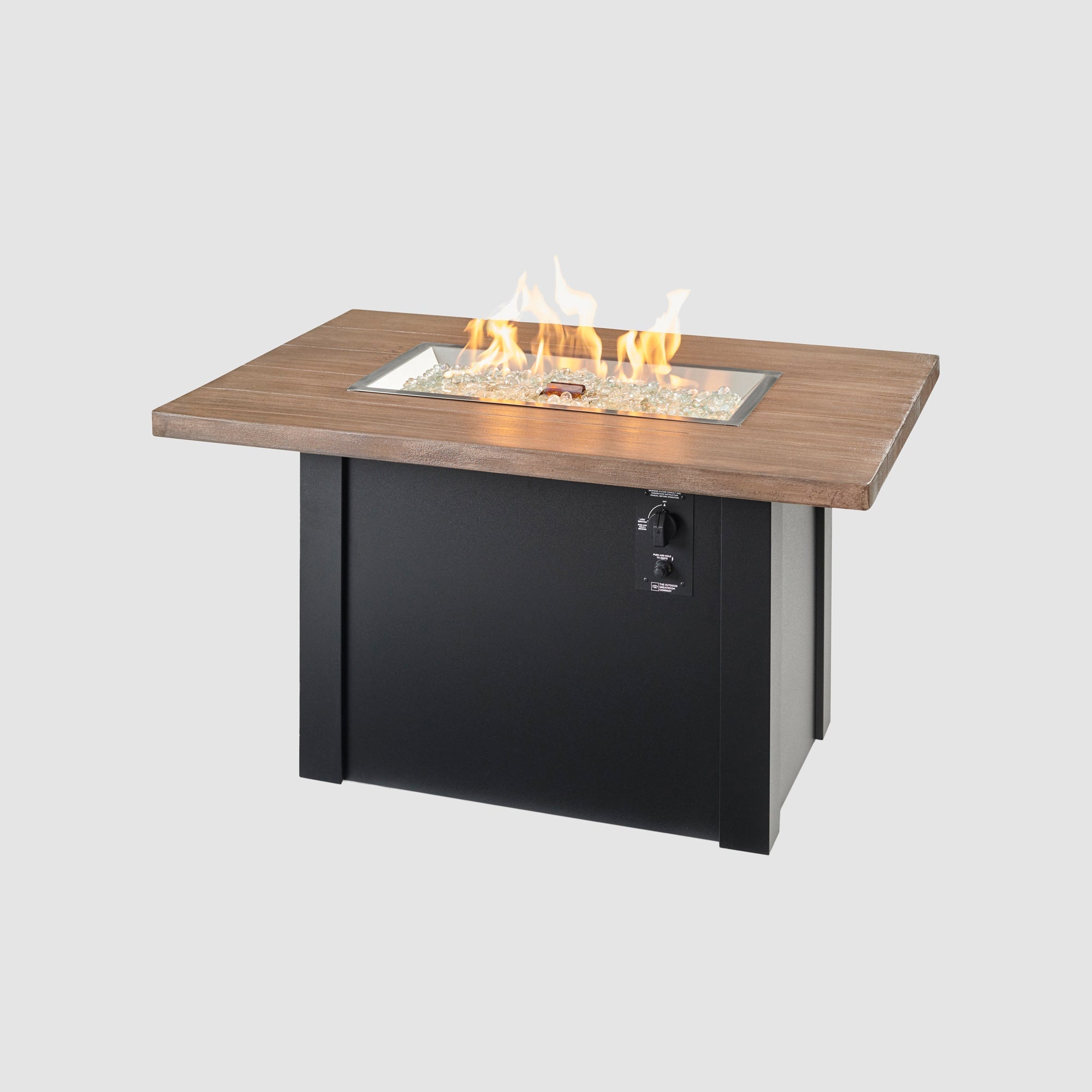 Havenwood 44″ Rectangular Gas Fire Table – Concrete Top by The Outdoor GreatRoom Company