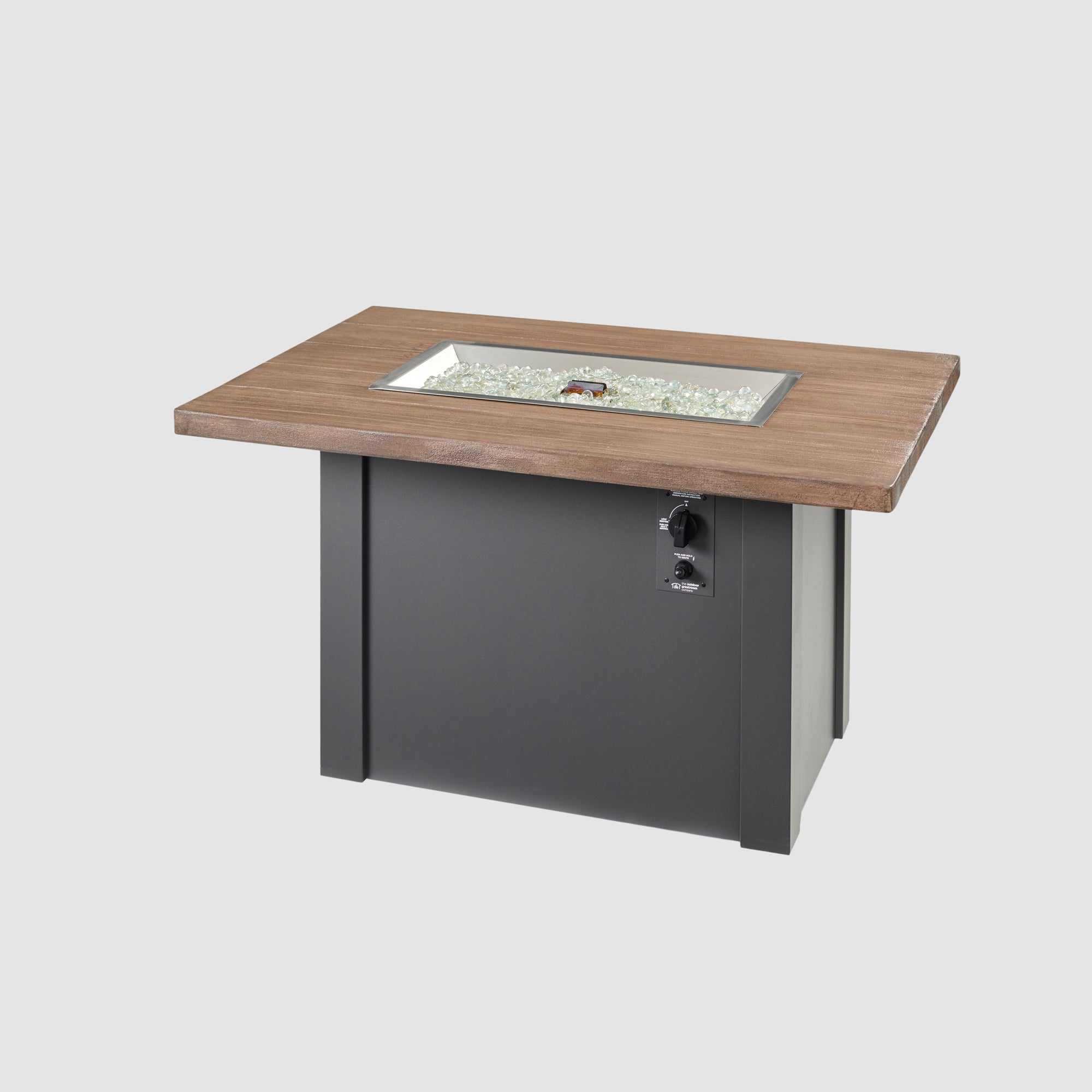 Havenwood 44″ Rectangular Gas Fire Table – Concrete Top by The Outdoor GreatRoom Company