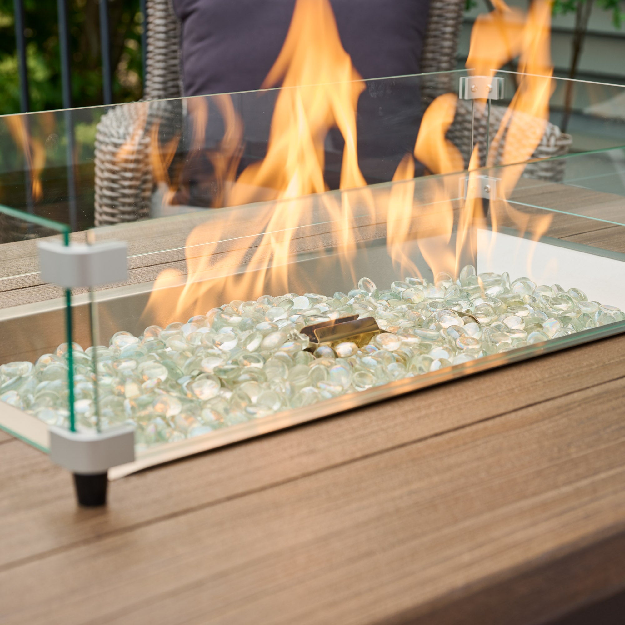Havenwood 44″ Rectangular Gas Fire Table – Concrete Top by The Outdoor GreatRoom Company
