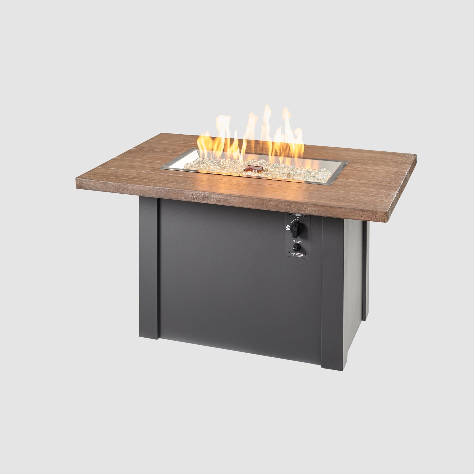 Havenwood 44″ Rectangular Gas Fire Table – Concrete Top by The Outdoor GreatRoom Company