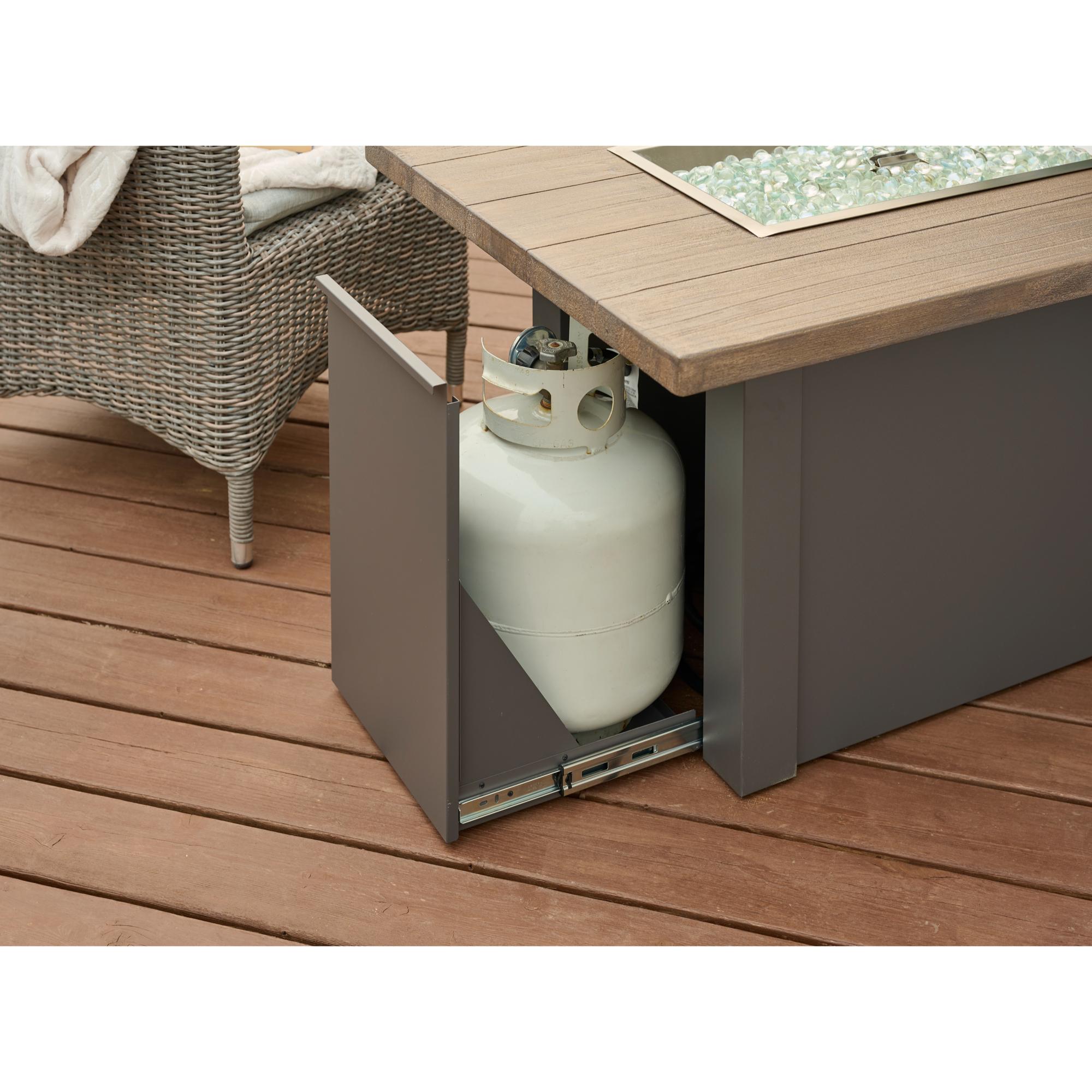 Havenwood 44″ Rectangular Gas Fire Table – Concrete Top by The Outdoor GreatRoom Company