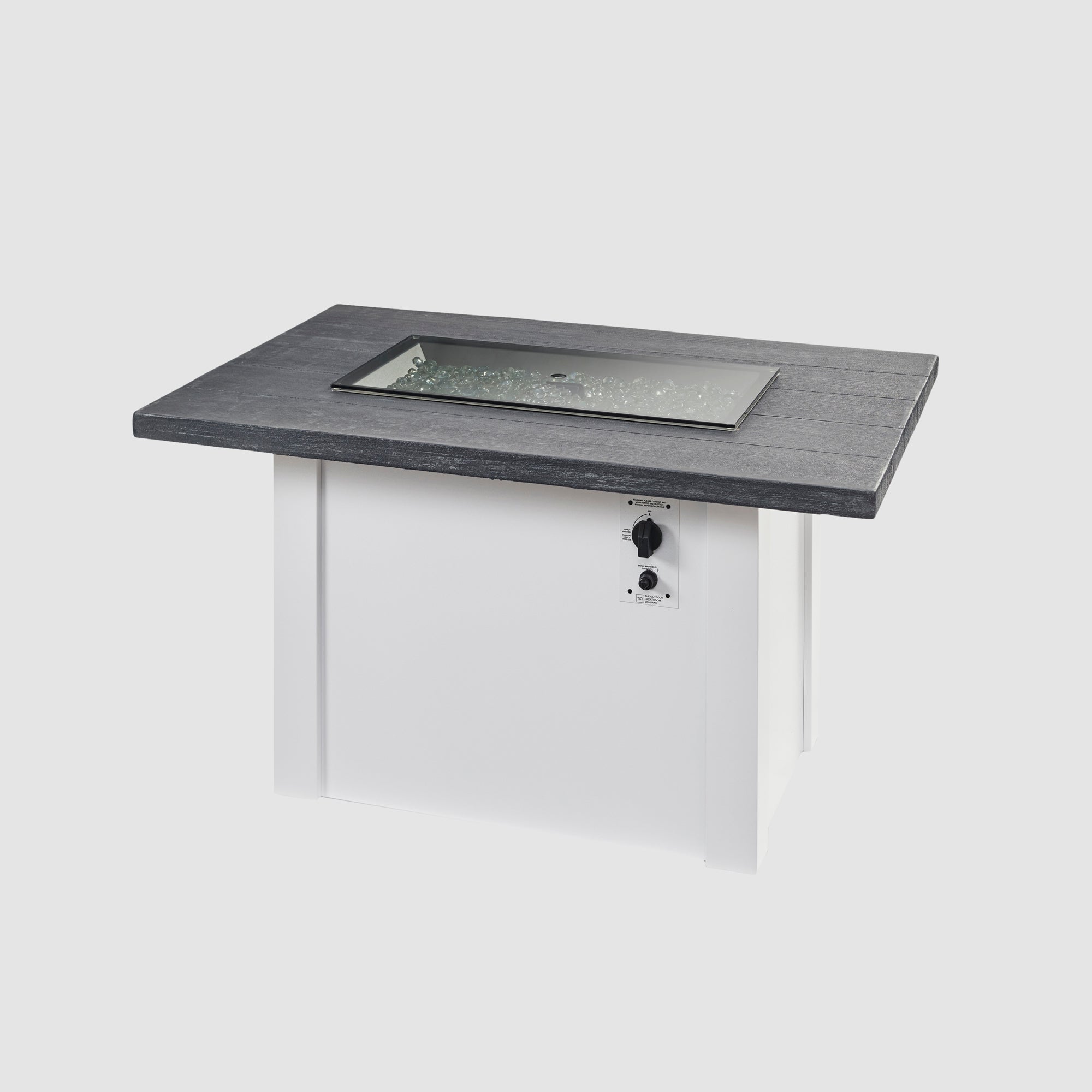 Havenwood 44″ Rectangular Gas Fire Table – Concrete Top by The Outdoor GreatRoom Company