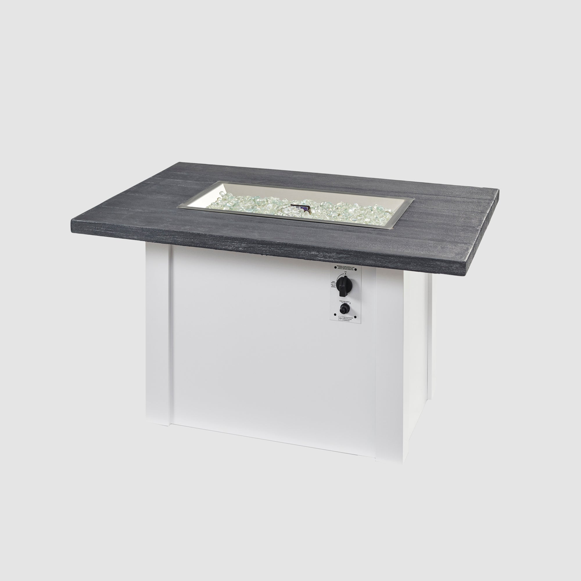 Havenwood 44″ Rectangular Gas Fire Table – Concrete Top by The Outdoor GreatRoom Company