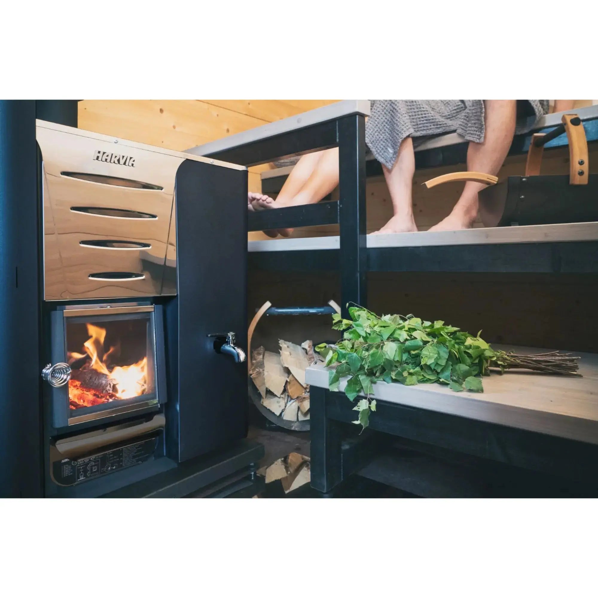 Harvia Pro 20 RS 24.1 kW Wood-Burning Sauna Stove with Water Tank Harvia