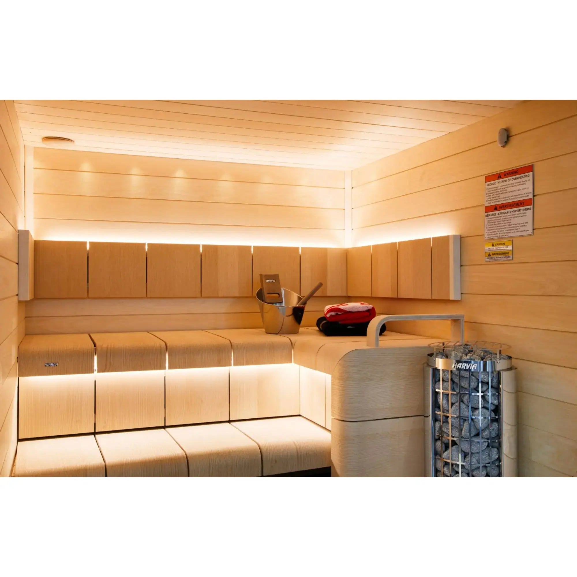Harvia Cilindro PC90 9 kW Electric Sauna Heater with Built-In Controls Harvia