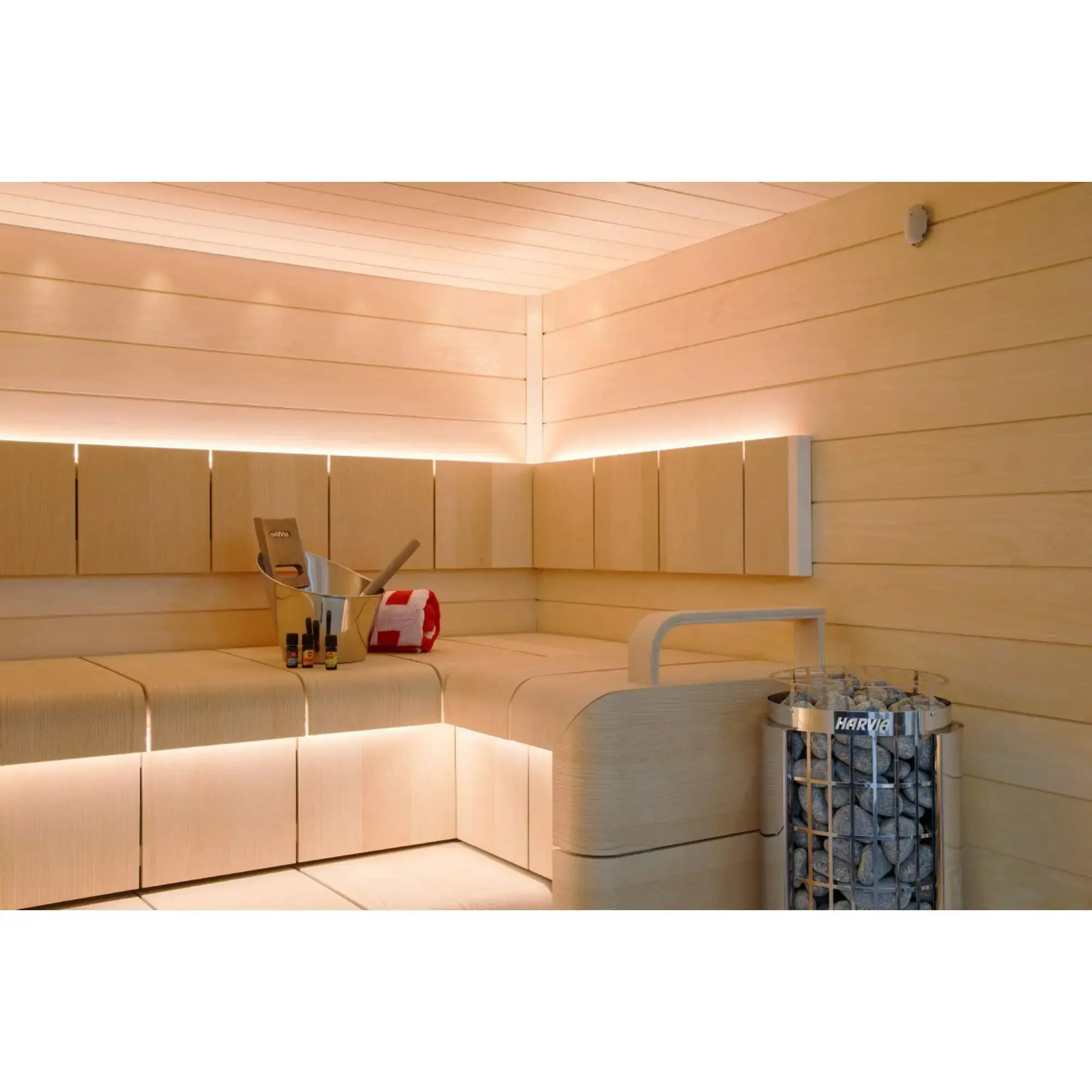 Harvia Cilindro PC60 6 kW Electric Sauna Heater with Built-In Controls Harvia