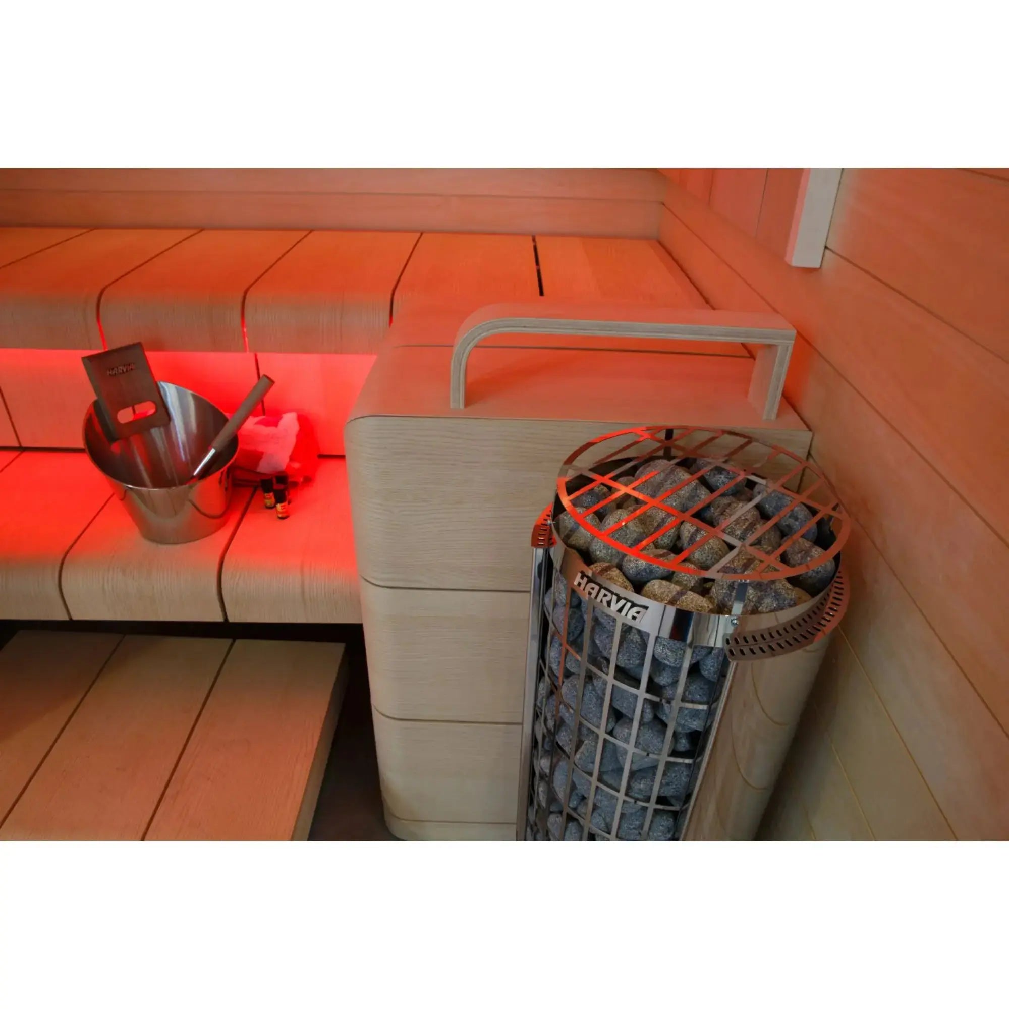 Harvia Cilindro PC90 9 kW Electric Sauna Heater with Built-In Controls Harvia