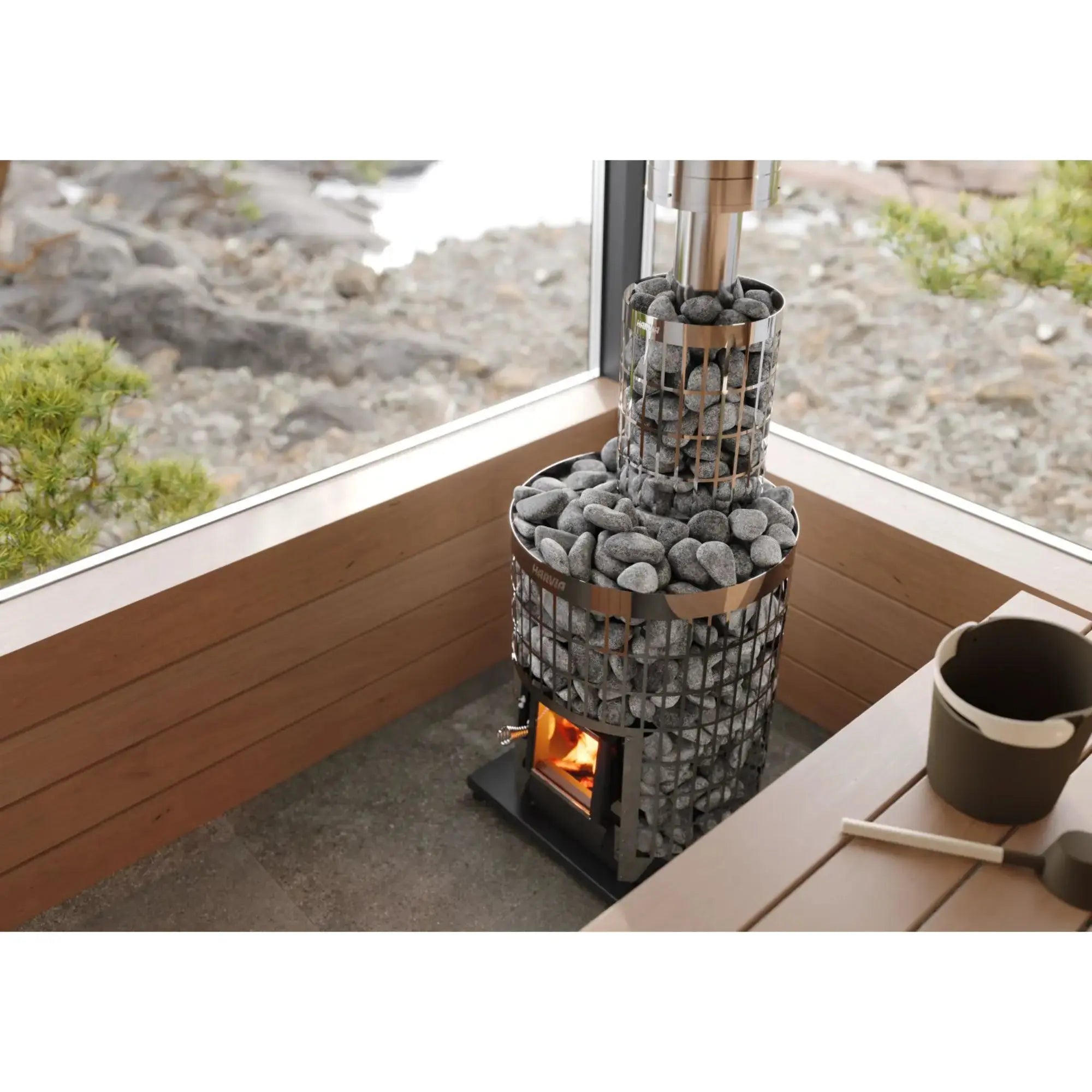 Harvia Olivine Diabase Sauna Heater Stones, Rounded, 10-15cm (R-995) Harvia