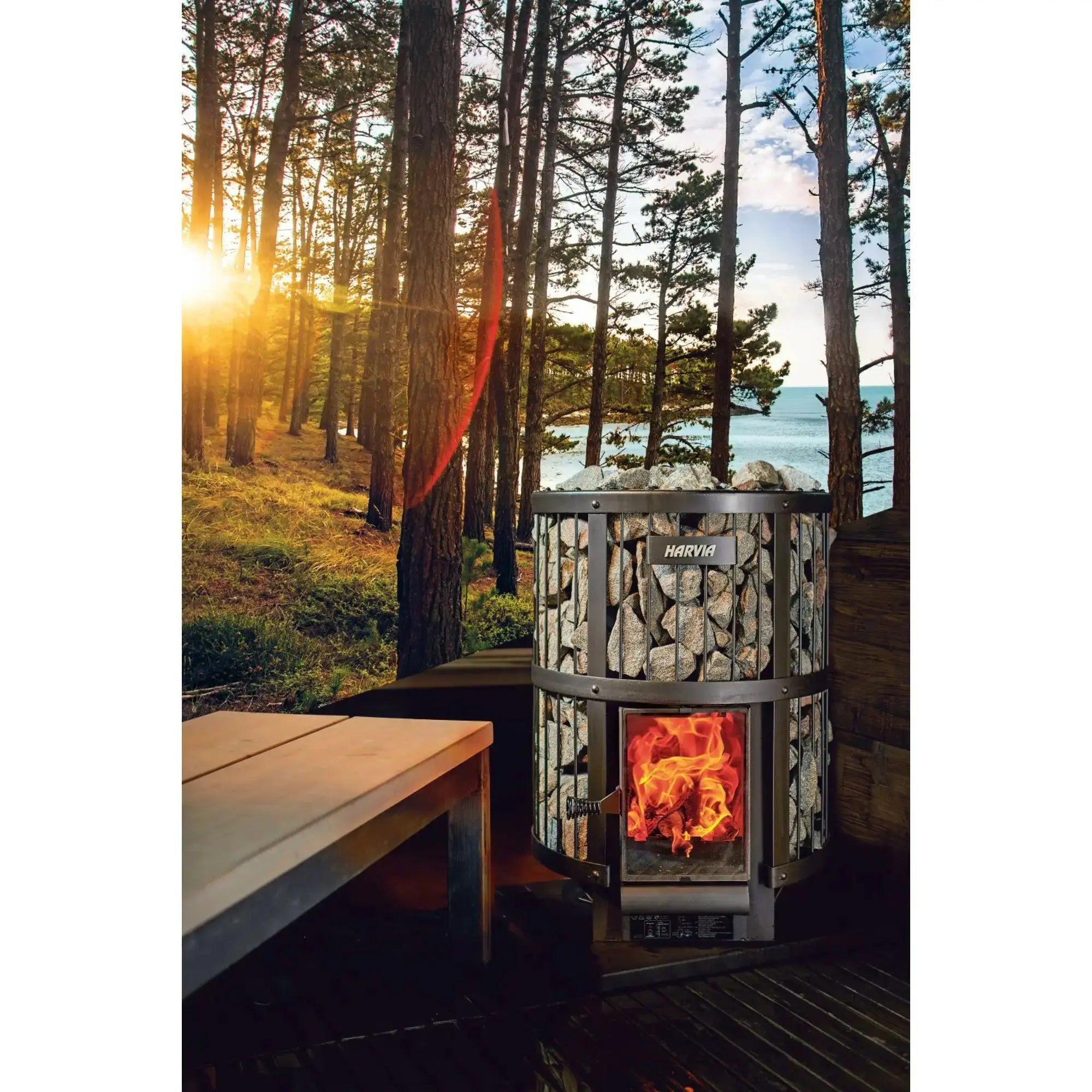 Harvia Legend 240 GreenFlame 15.9 kW Wood-Burning Sauna Stove Harvia