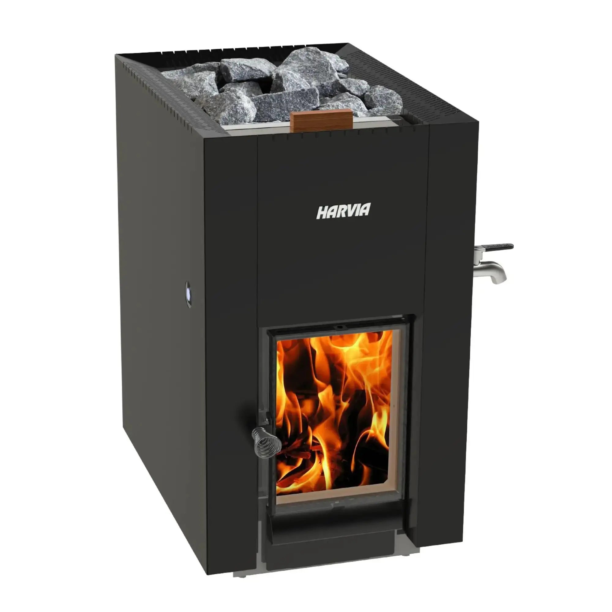 Harvia Linear 22 GreenFlame ES 15.7 kW Wood-Burning Sauna Stove with Water Tank Harvia