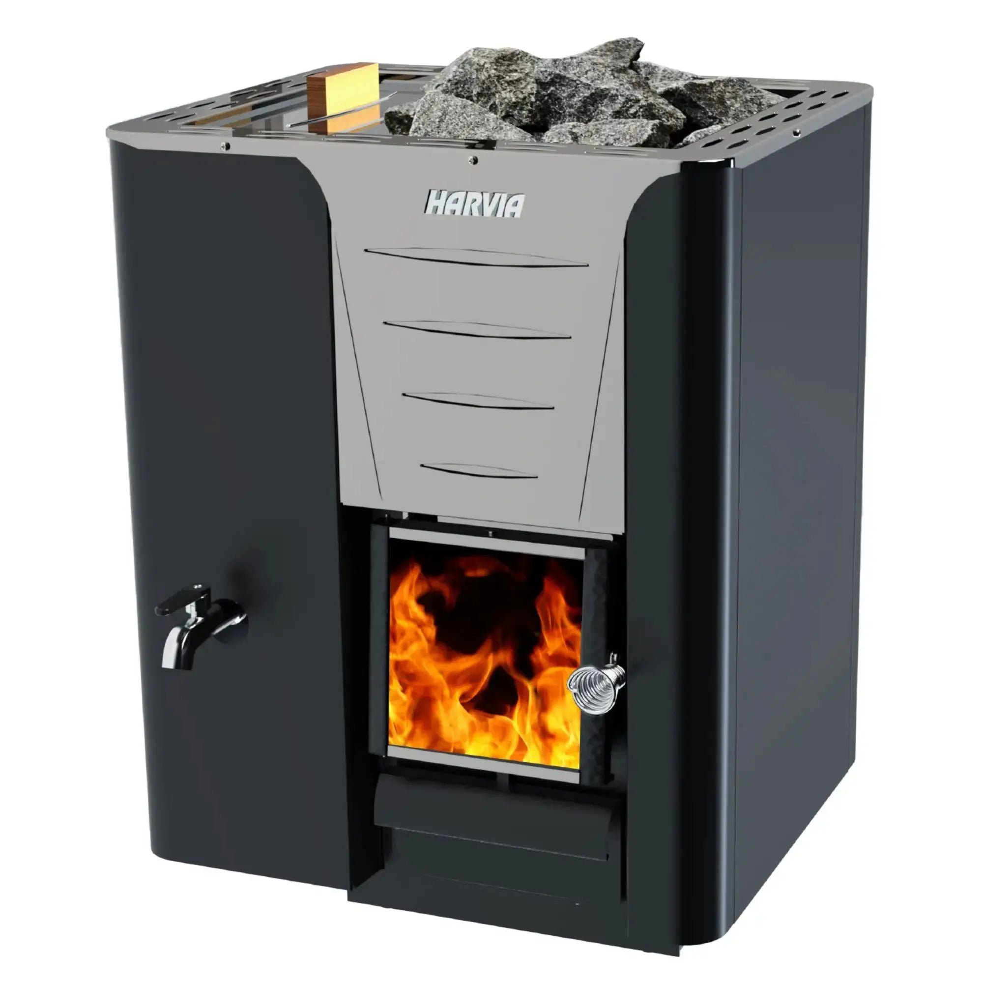 Harvia Pro 20 LS 24.1 kW Wood-Burning Sauna Stove with Water Tank Harvia