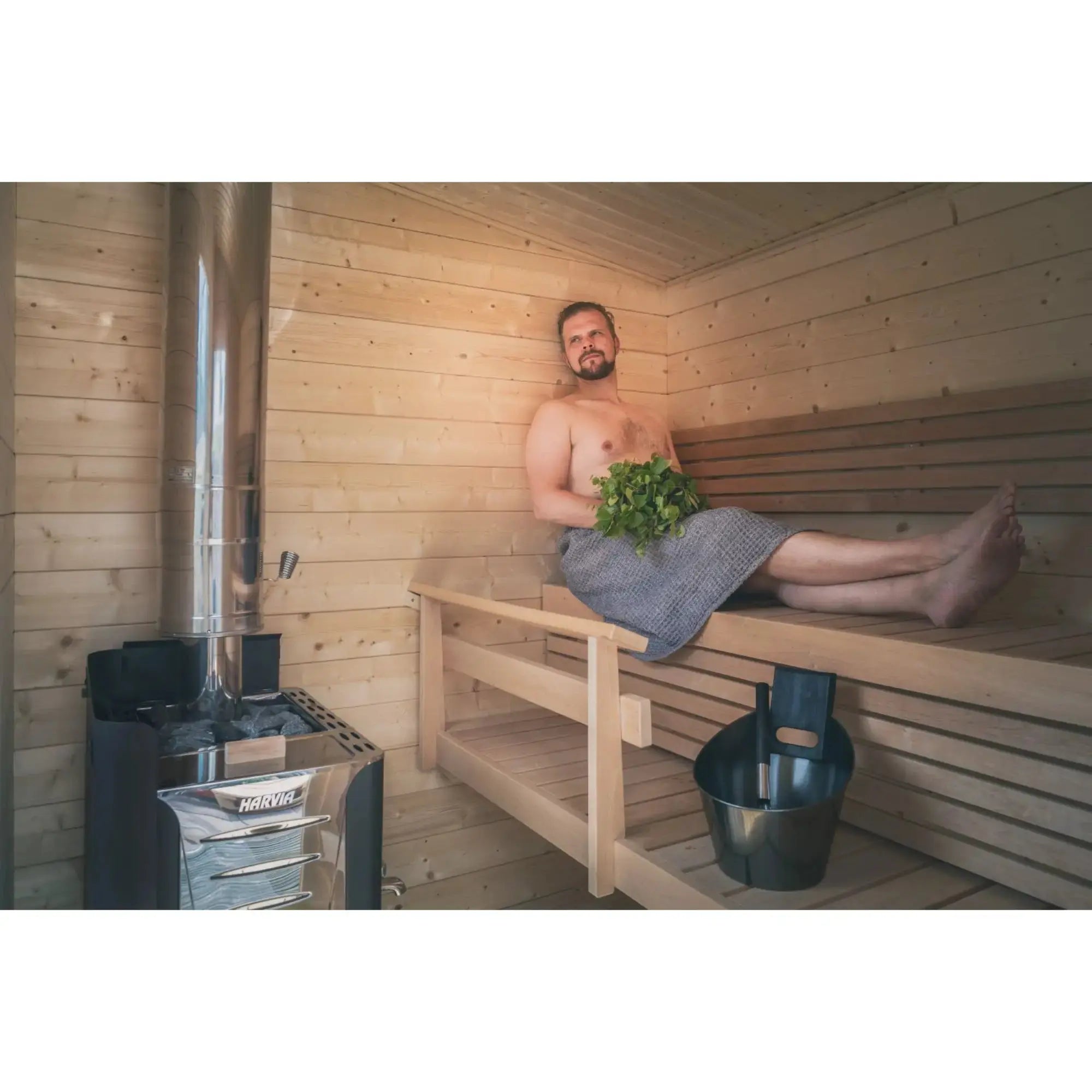 Harvia Sauna Wood Stove Chimney Kit, 1500mm, Stainless Steel (WHP1500M) Harvia