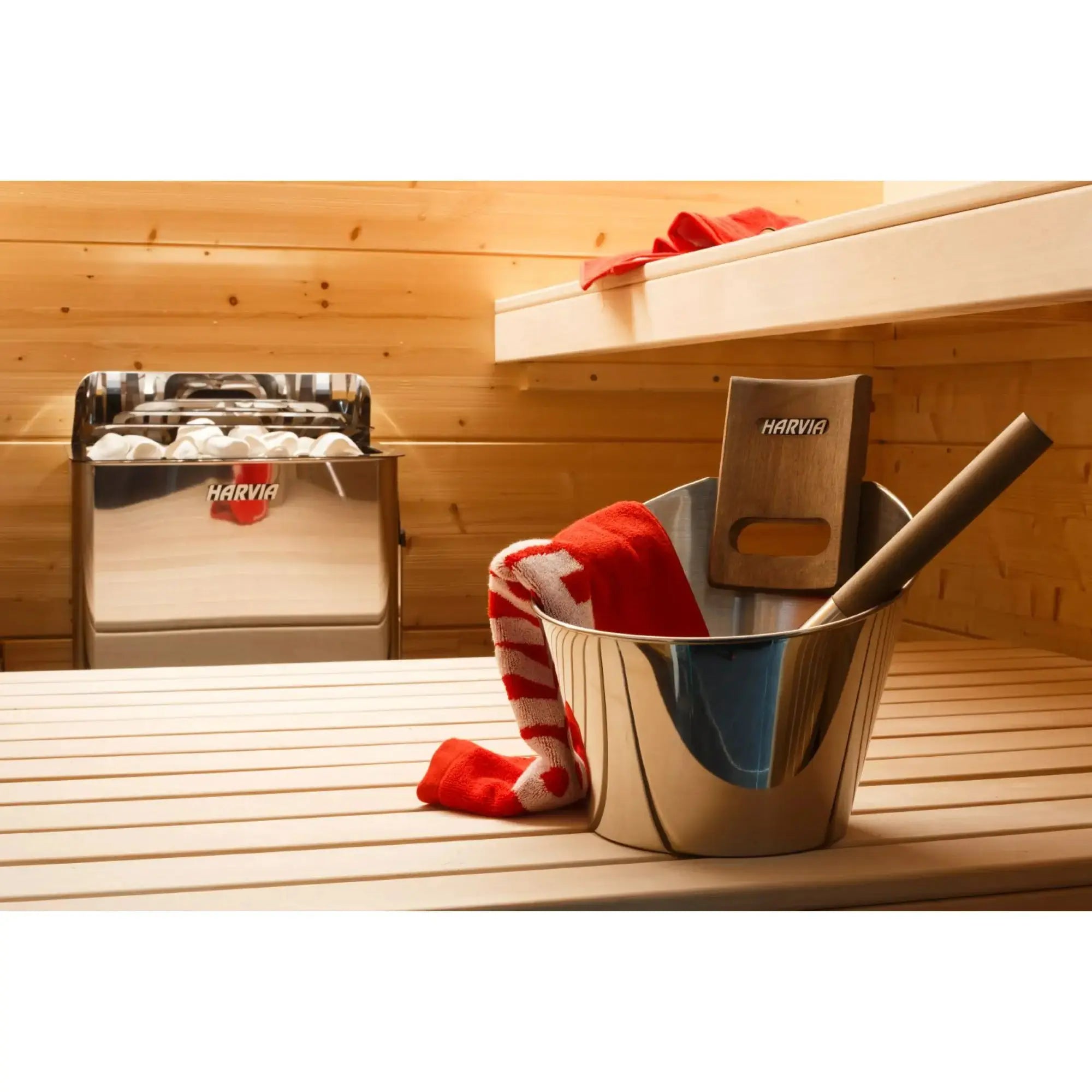 Harvia The Wall SWS80 8 kW Electric Sauna Heater with Built-In Controls Harvia