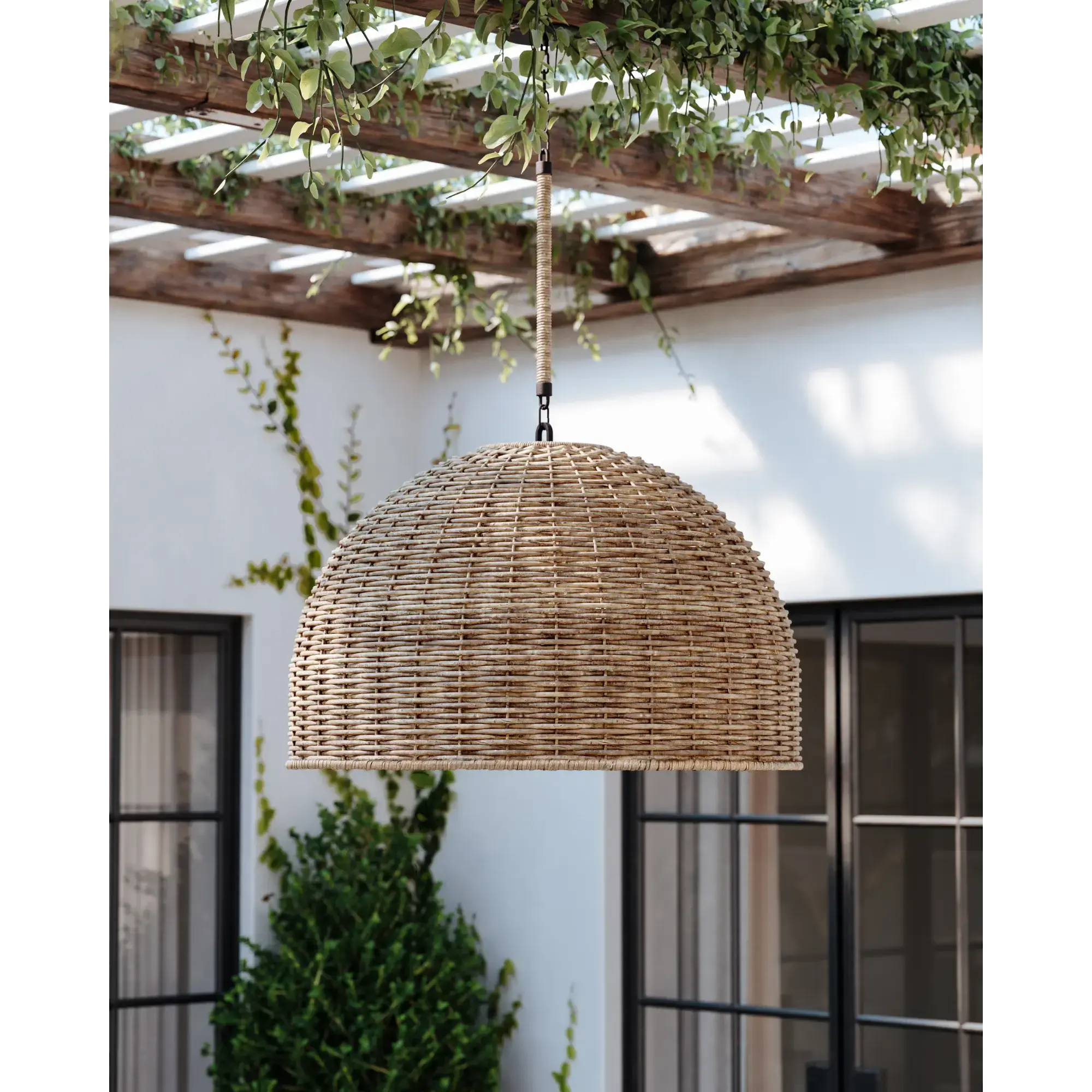 Troy Lighting Huxley 23.25-Inch Outdoor Pendant - Textured Bronze - Wet Rated - F2034-TBZ Troy Lighting