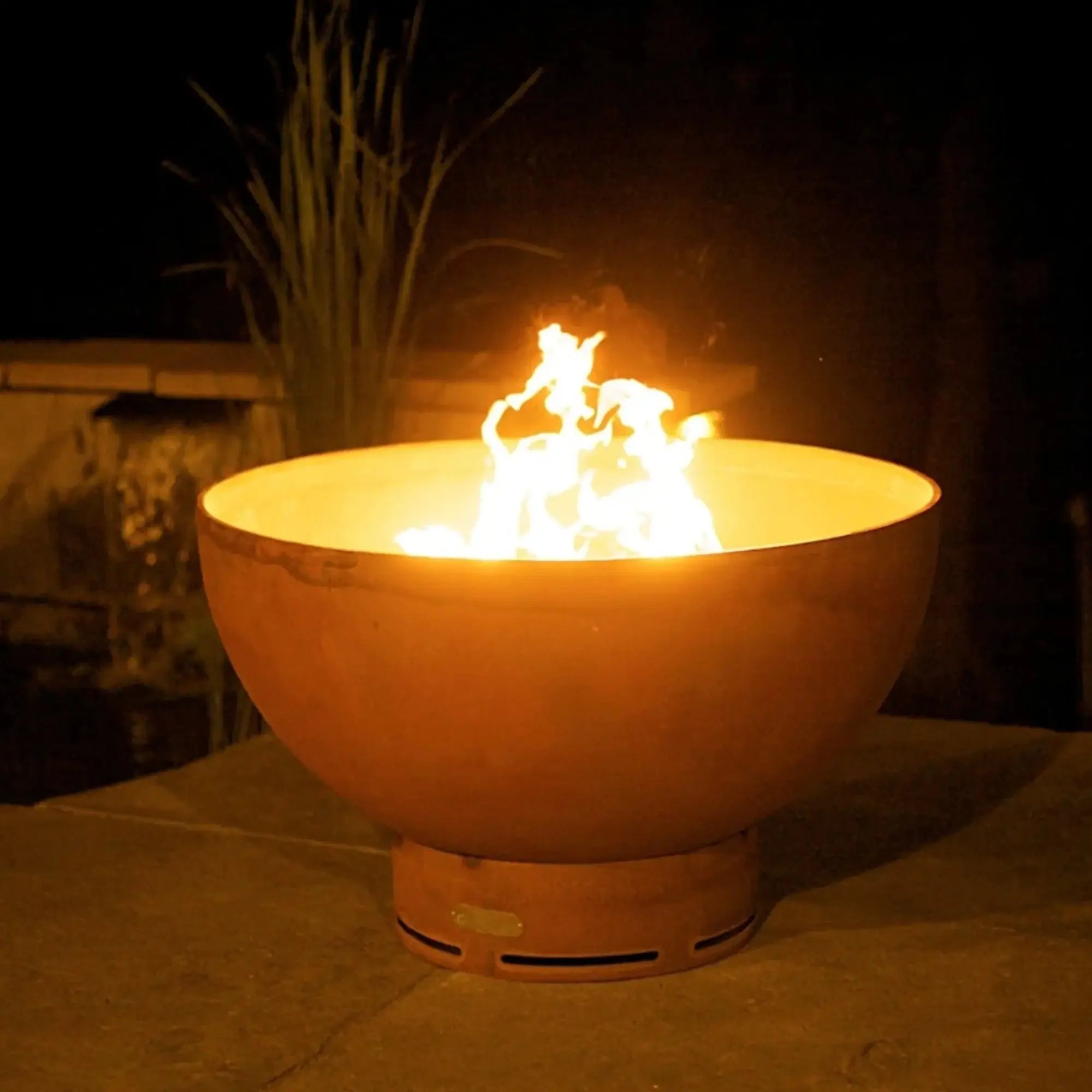 Crater 36" Round Gas Fire Pit – Carbon Steel by Fire Pit Art Fire Pit Art
