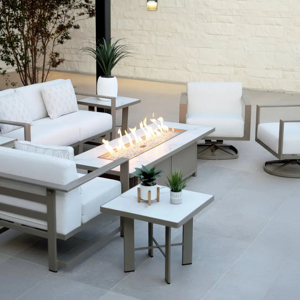 O.W. Lee Elba 30"×50" Chat Height Gas Fire Pit Table — QS-5122-3050C O.W. Lee
