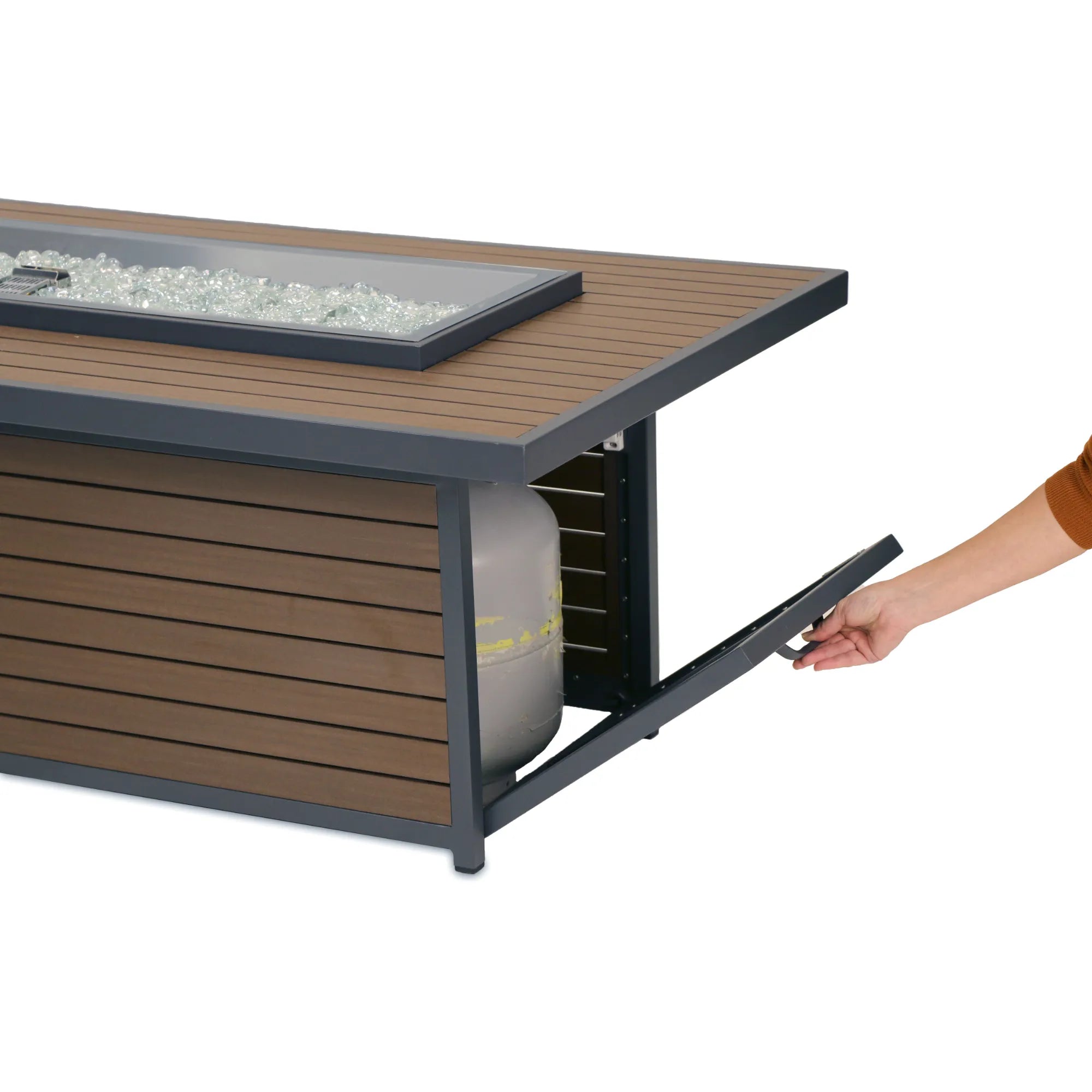 Kenwood & Brooks 61″ Rectangular Gas Fire Table – The Outdoor GreatRoom Company