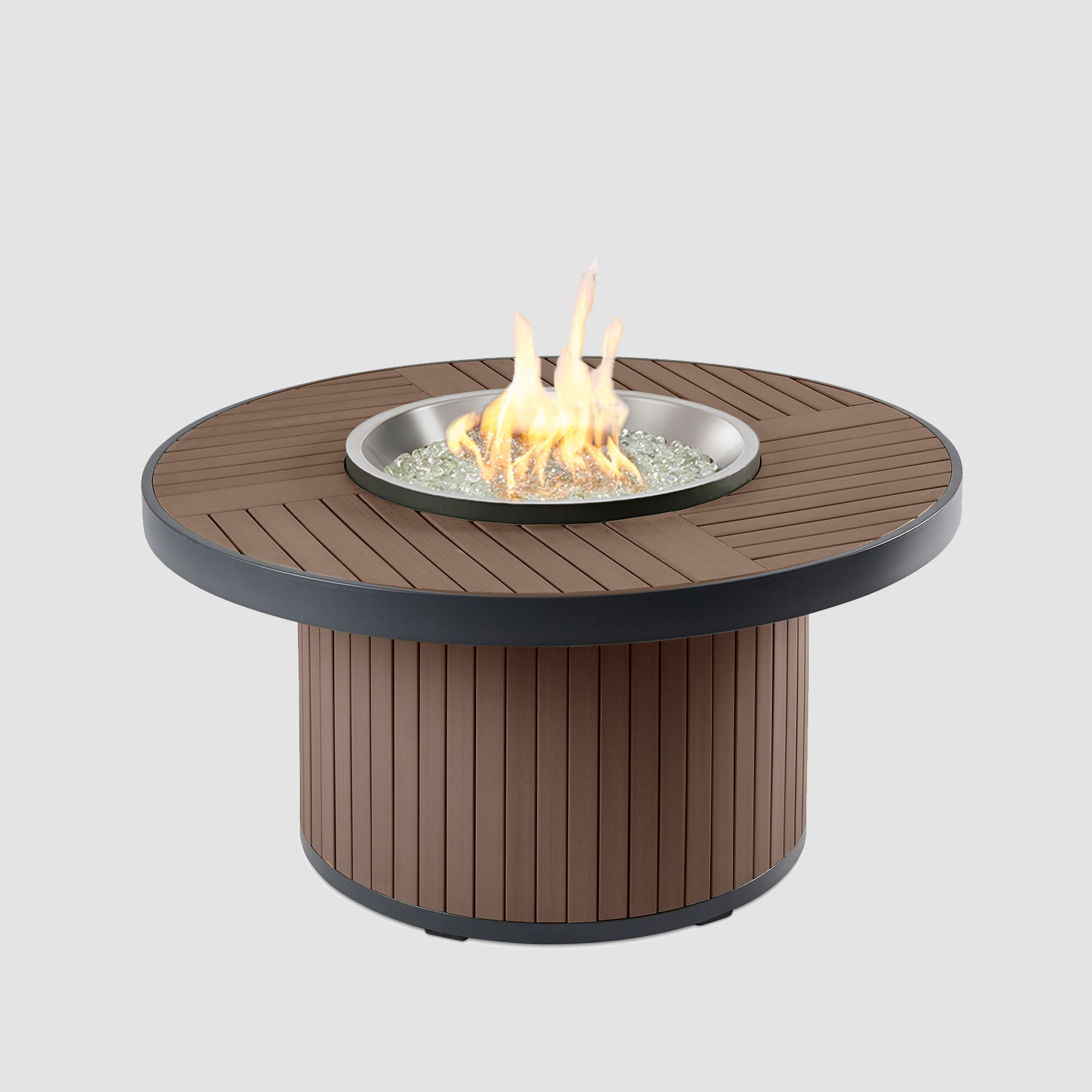 Kenwood & Brooks 42″ Round Dining Height Gas Fire Table – The Outdoor GreatRoom Company