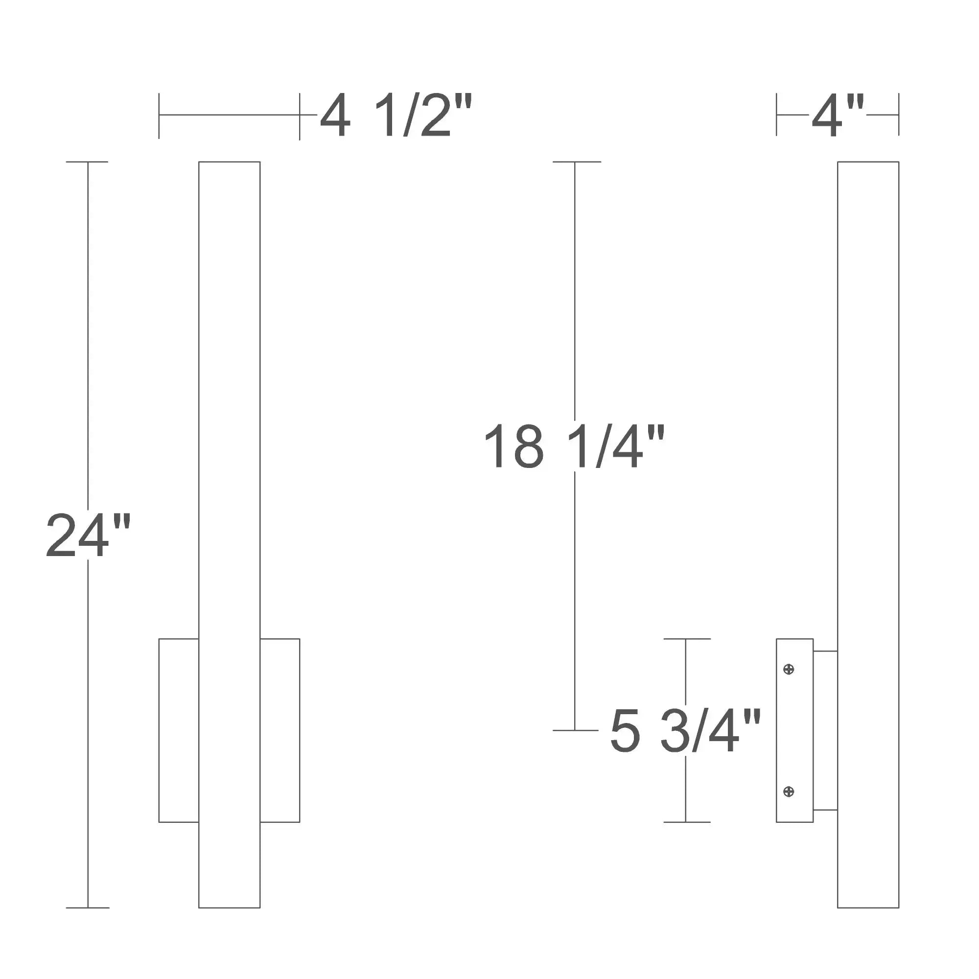 Alteck Lina 24-Inch Dark Bronze Oxide 5-CCT LED Outdoor Wall Light - Wet Rated - AW0163-5CCT-W-DBO Alteck