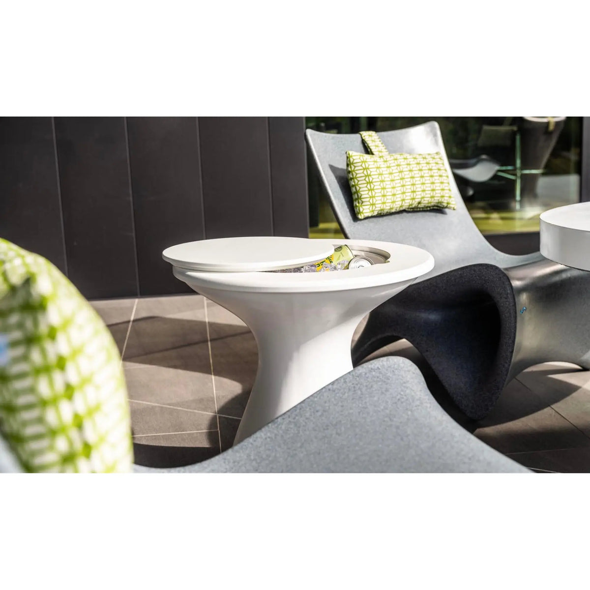 Ledge Lounger Autograph Tall Ice Bin Side Table Resin In-Pool Side Table - view 3