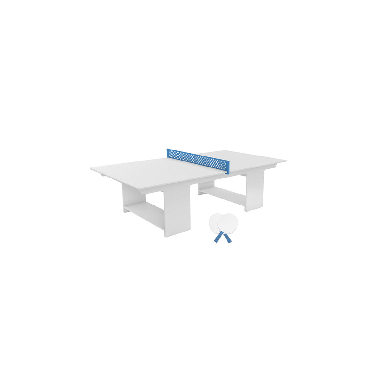 Ledge Lounger Table Tennis Set Resin Outdoor Ping Pong Table