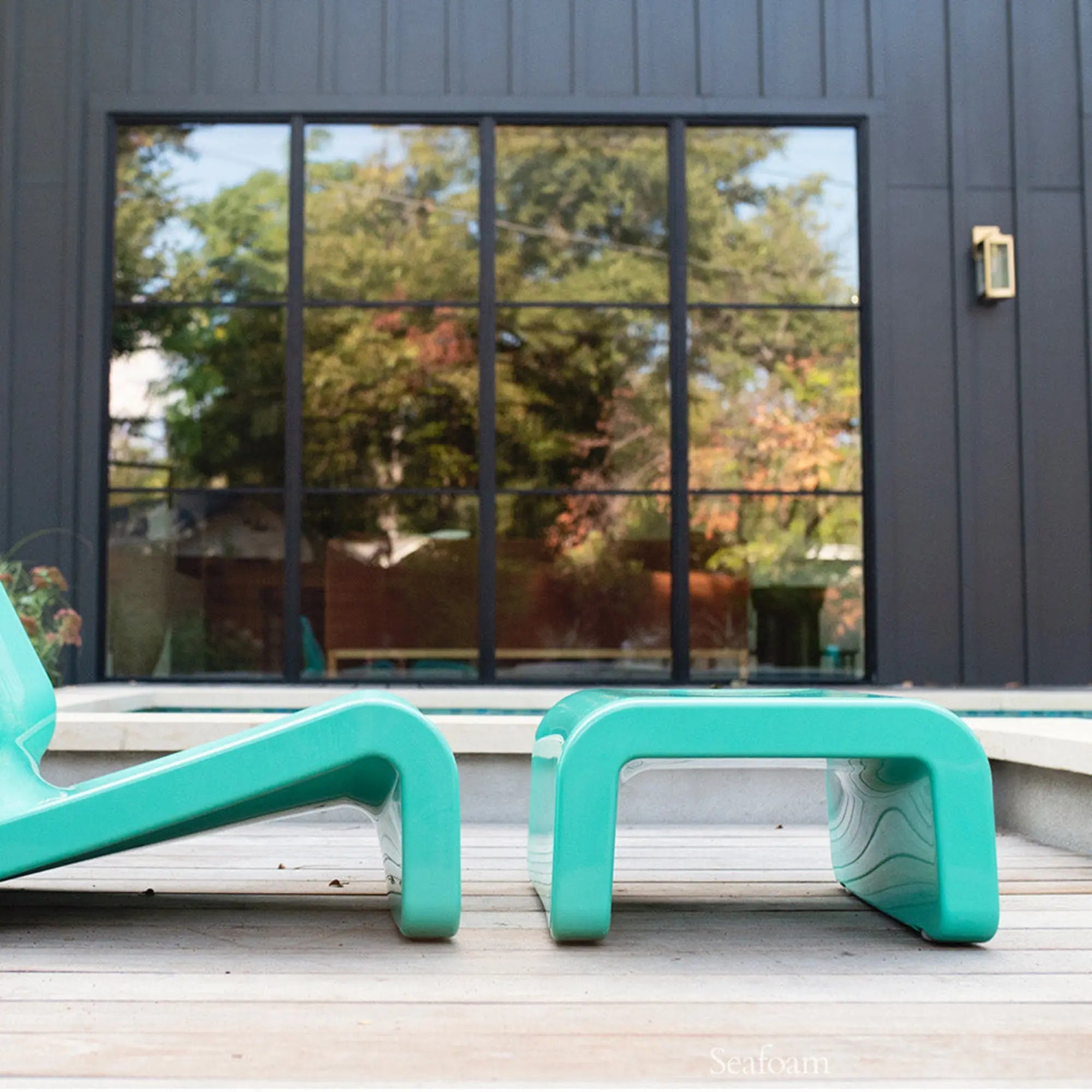 Line Ottoman | In-Pool Outdoor Ottoman & Side Table — Tupelo Goods Tupelo Goods