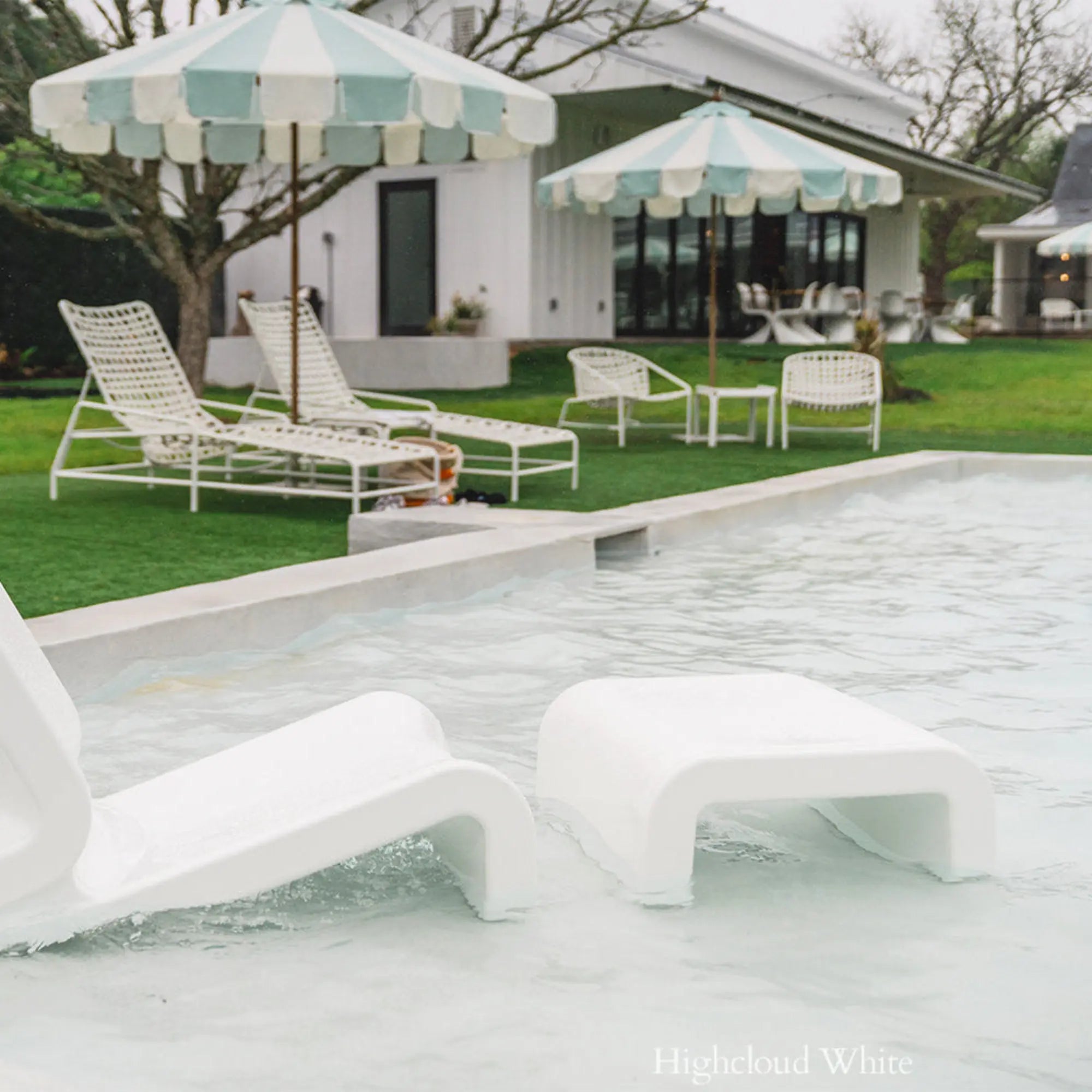 Line Ottoman | In-Pool Outdoor Ottoman & Side Table — Tupelo Goods Tupelo Goods