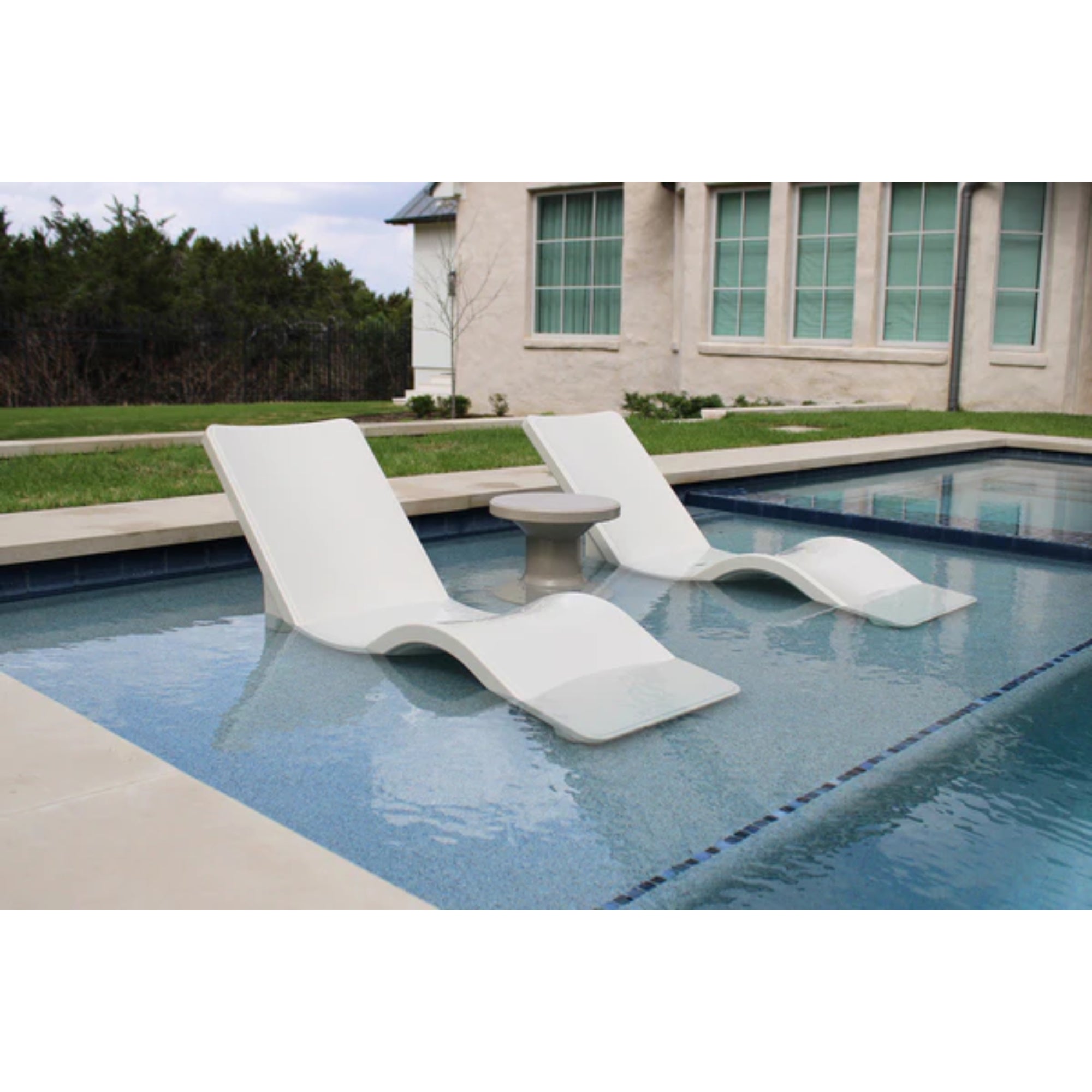 Line Chaise Lounge | Luxury In-Pool Chaise for Sun Shelves — Tupelo Goods Tupelo Goods