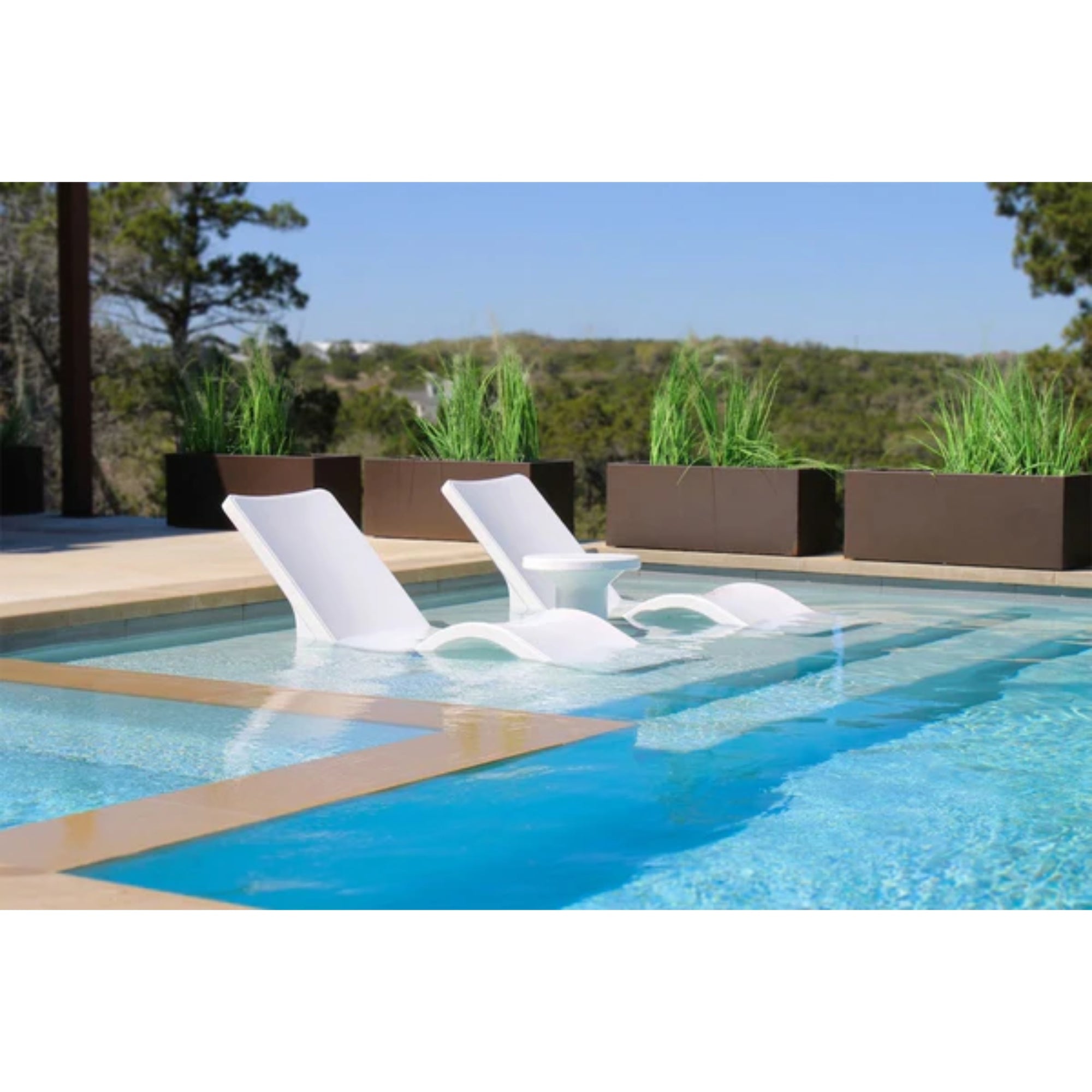 Line Chaise Lounge | Luxury In-Pool Chaise for Sun Shelves — Tupelo Goods Tupelo Goods