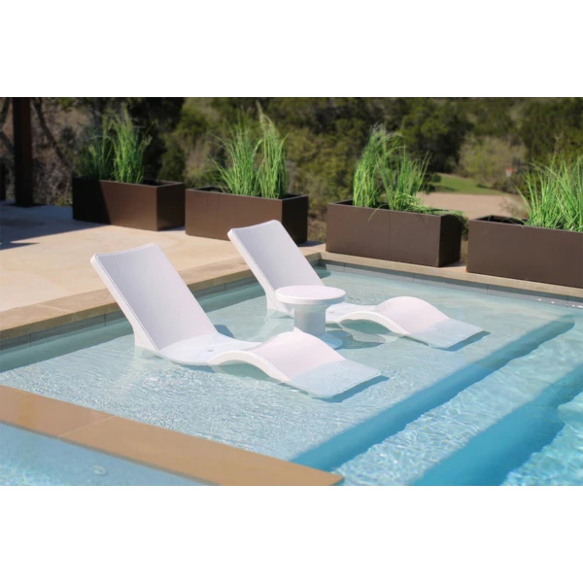 Line Chaise Lounge | Luxury In-Pool Chaise for Sun Shelves — Tupelo Goods Tupelo Goods