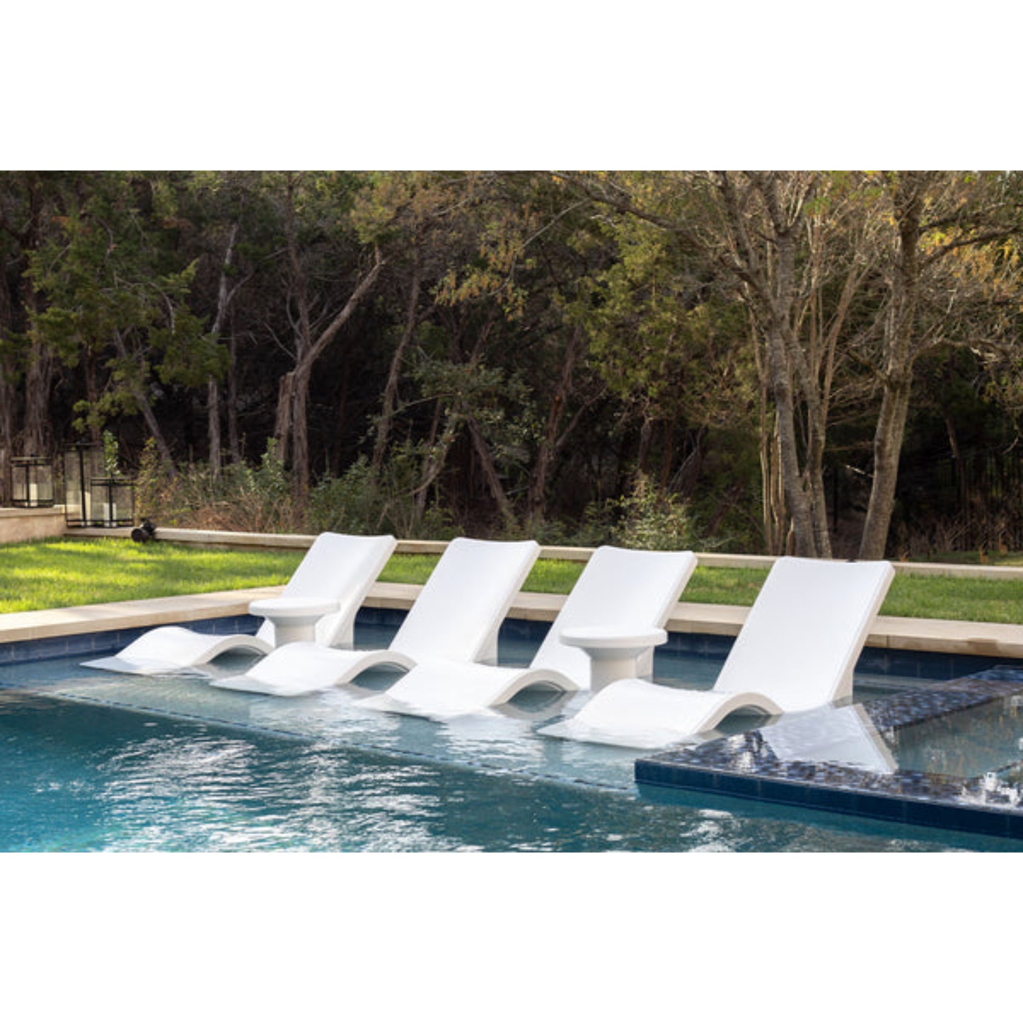 Line Chaise Lounge | Luxury In-Pool Chaise for Sun Shelves — Tupelo Goods Tupelo Goods