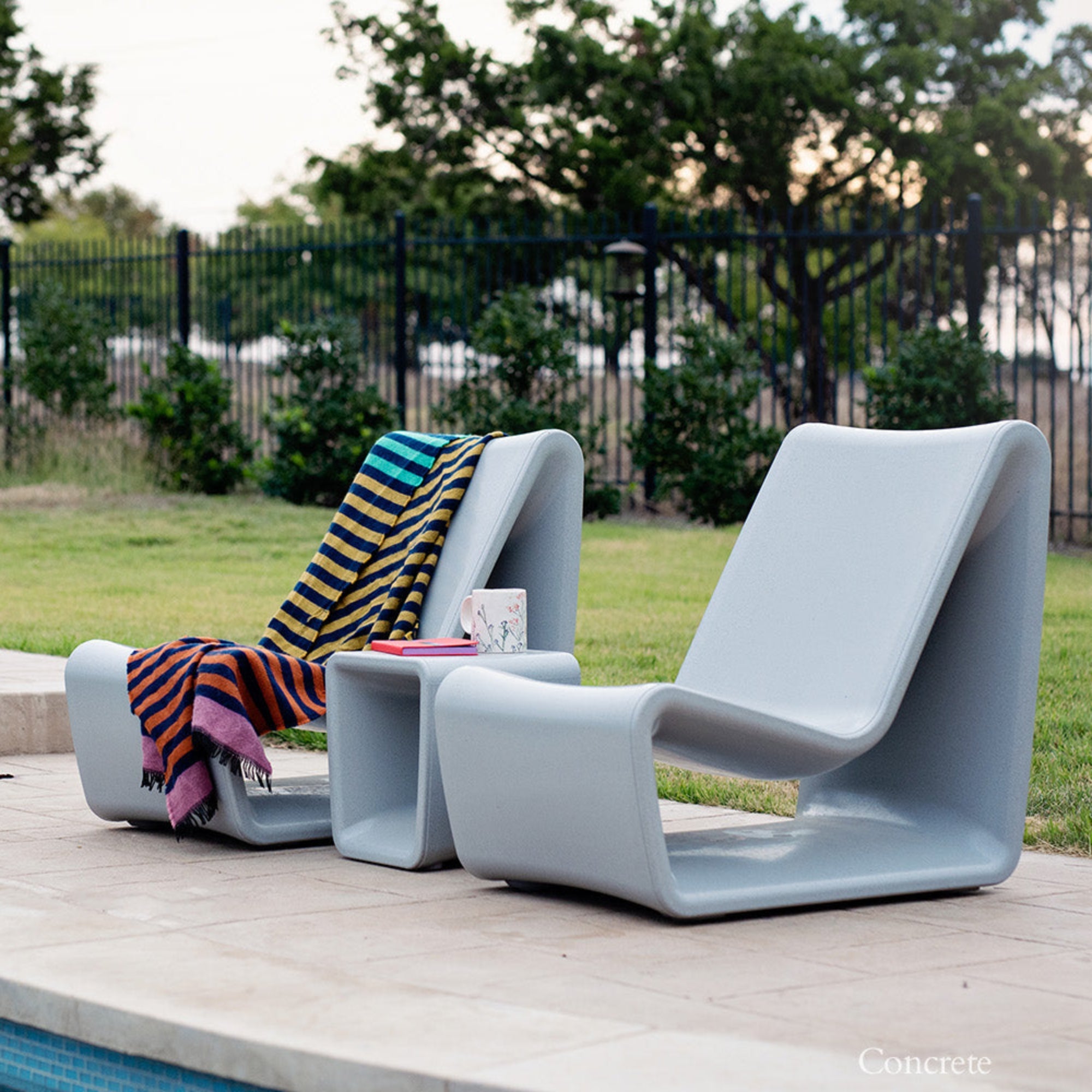 Loop Lounge Chair | Modern In-Pool Outdoor Lounge Chair — Tupelo Goods Tupelo Goods