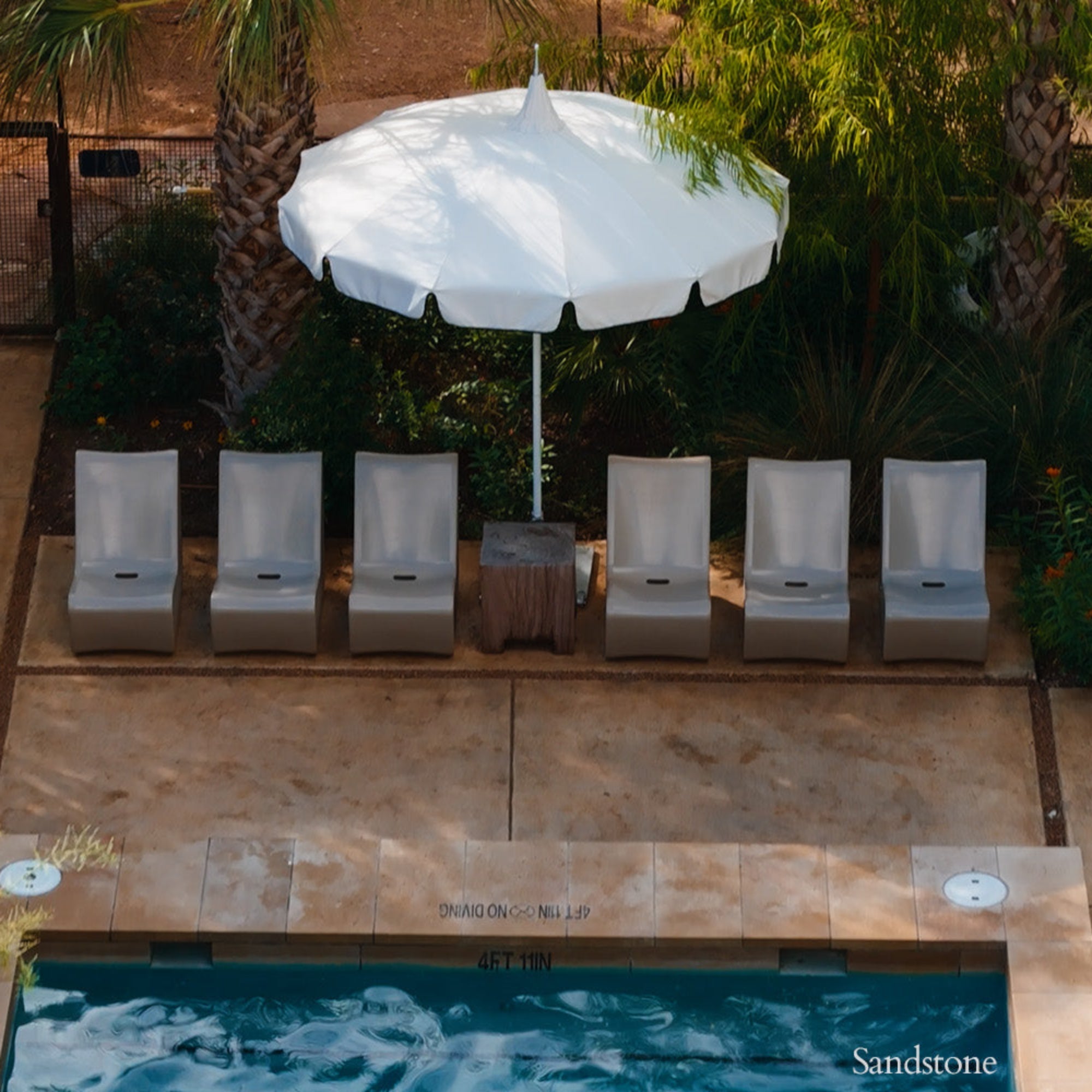 Loop Lounge Chair | Modern In-Pool Outdoor Lounge Chair — Tupelo Goods Tupelo Goods