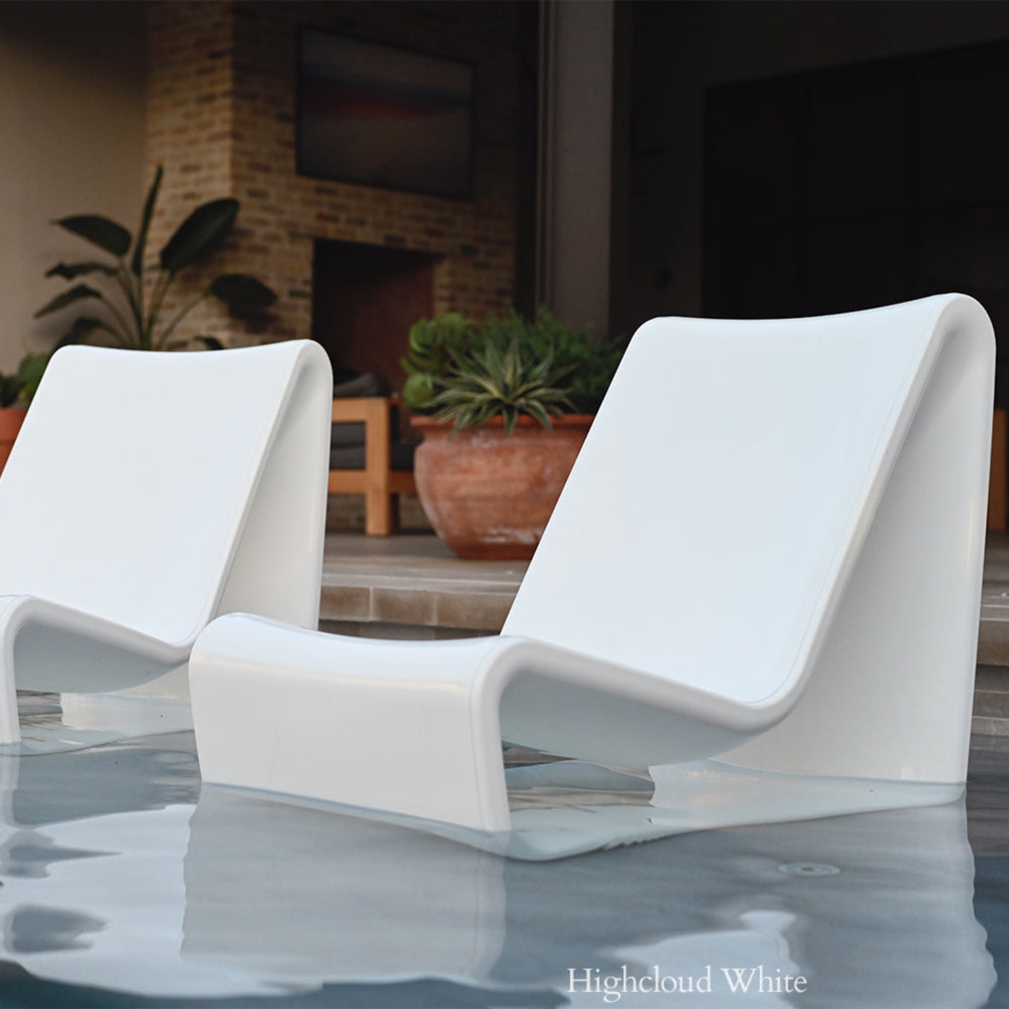 Loop Lounge Chair | Modern In-Pool Outdoor Lounge Chair — Tupelo Goods Tupelo Goods