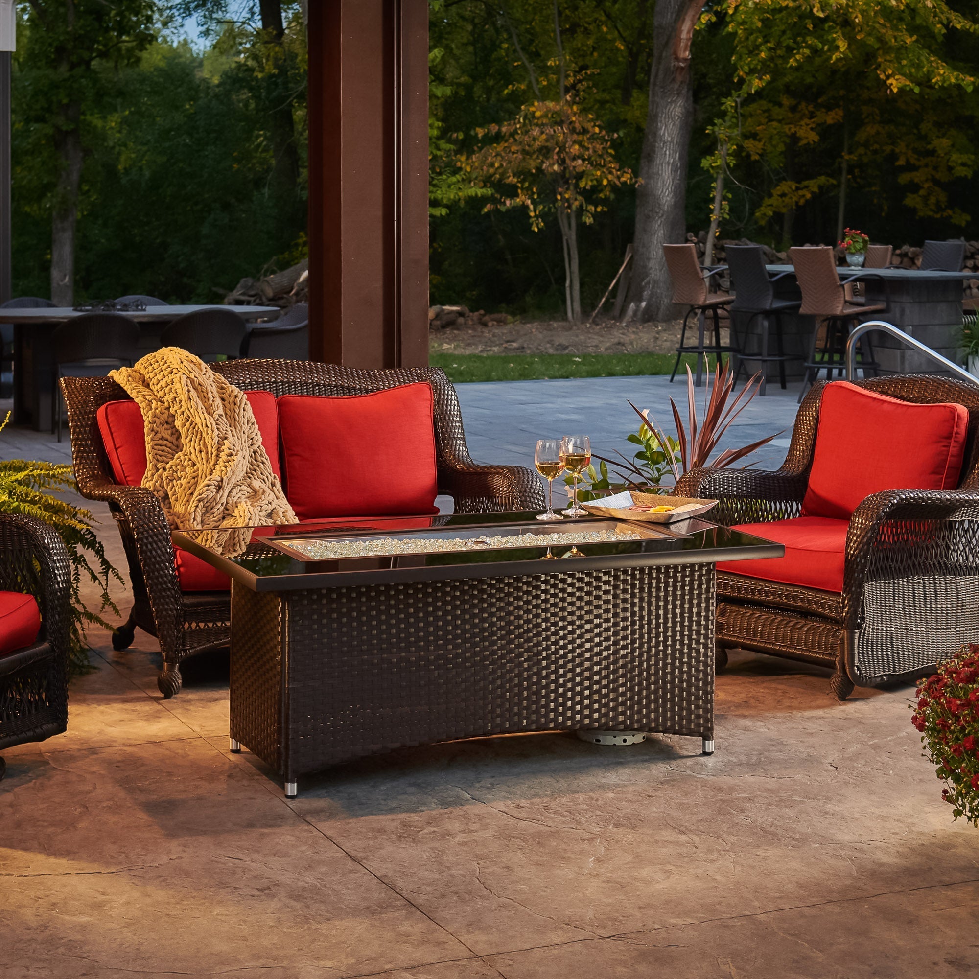 Montego 59″ Linear Gas Fire Table – The Outdoor GreatRoom Company