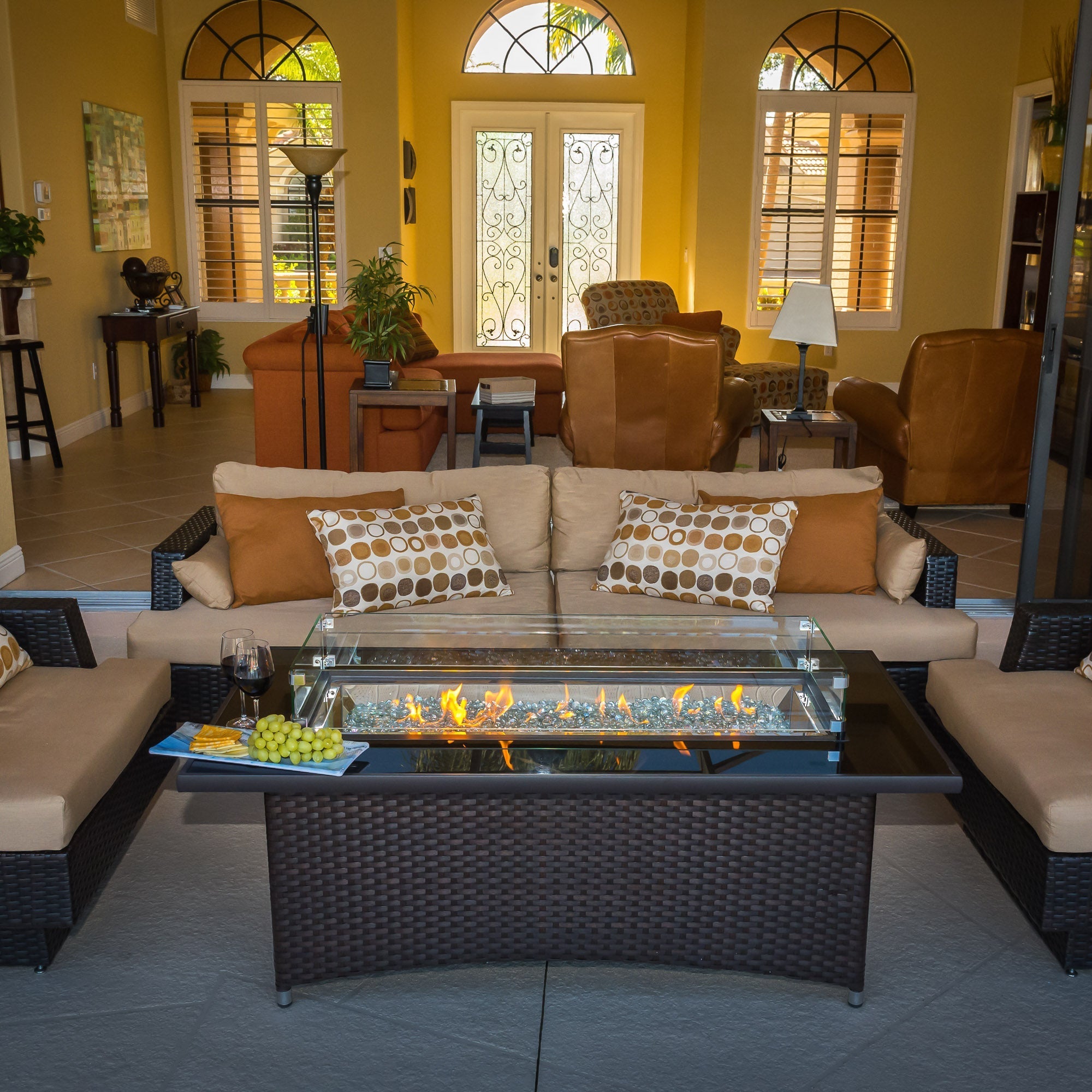 Montego 59″ Linear Gas Fire Table – The Outdoor GreatRoom Company