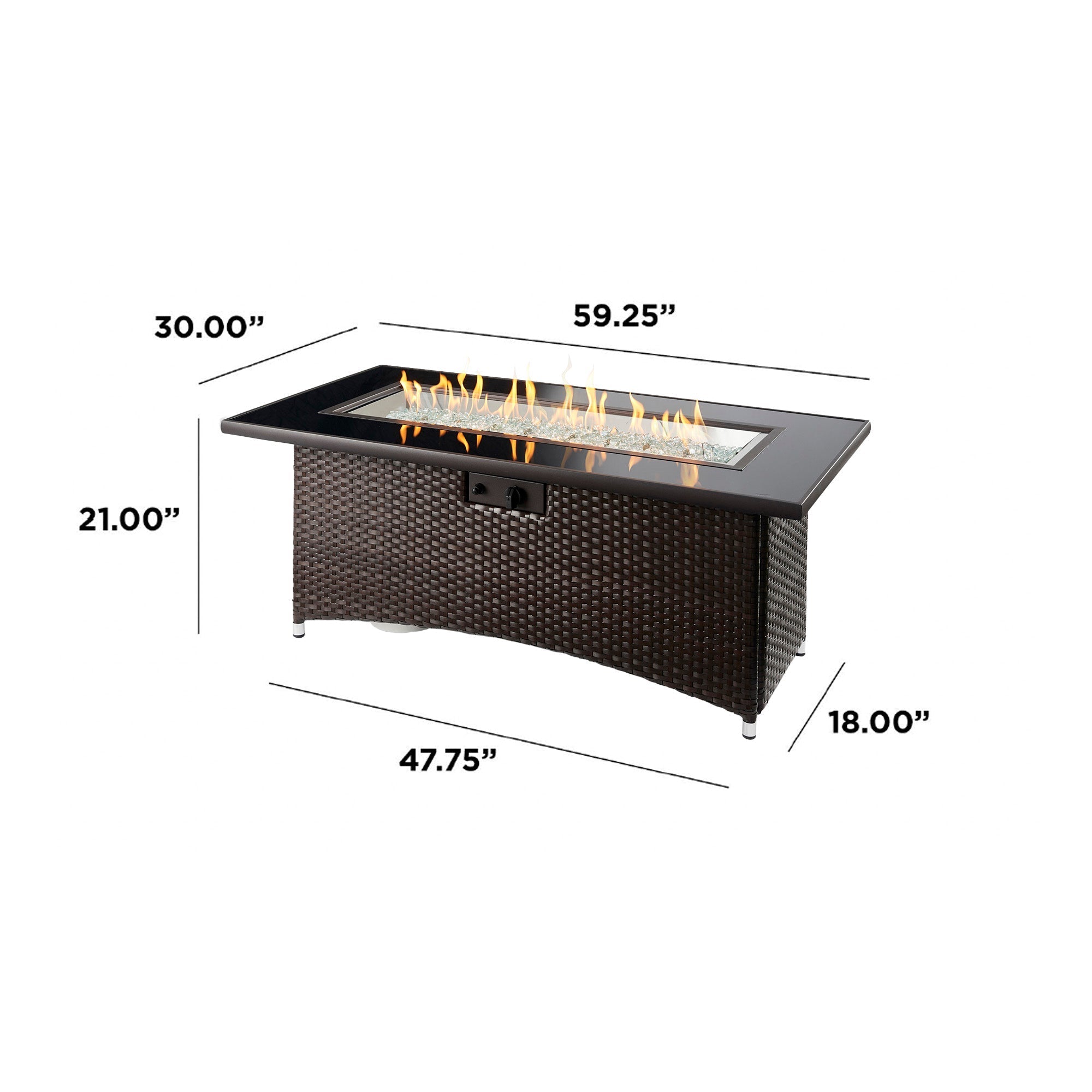 Montego 59″ Linear Gas Fire Table – The Outdoor GreatRoom Company