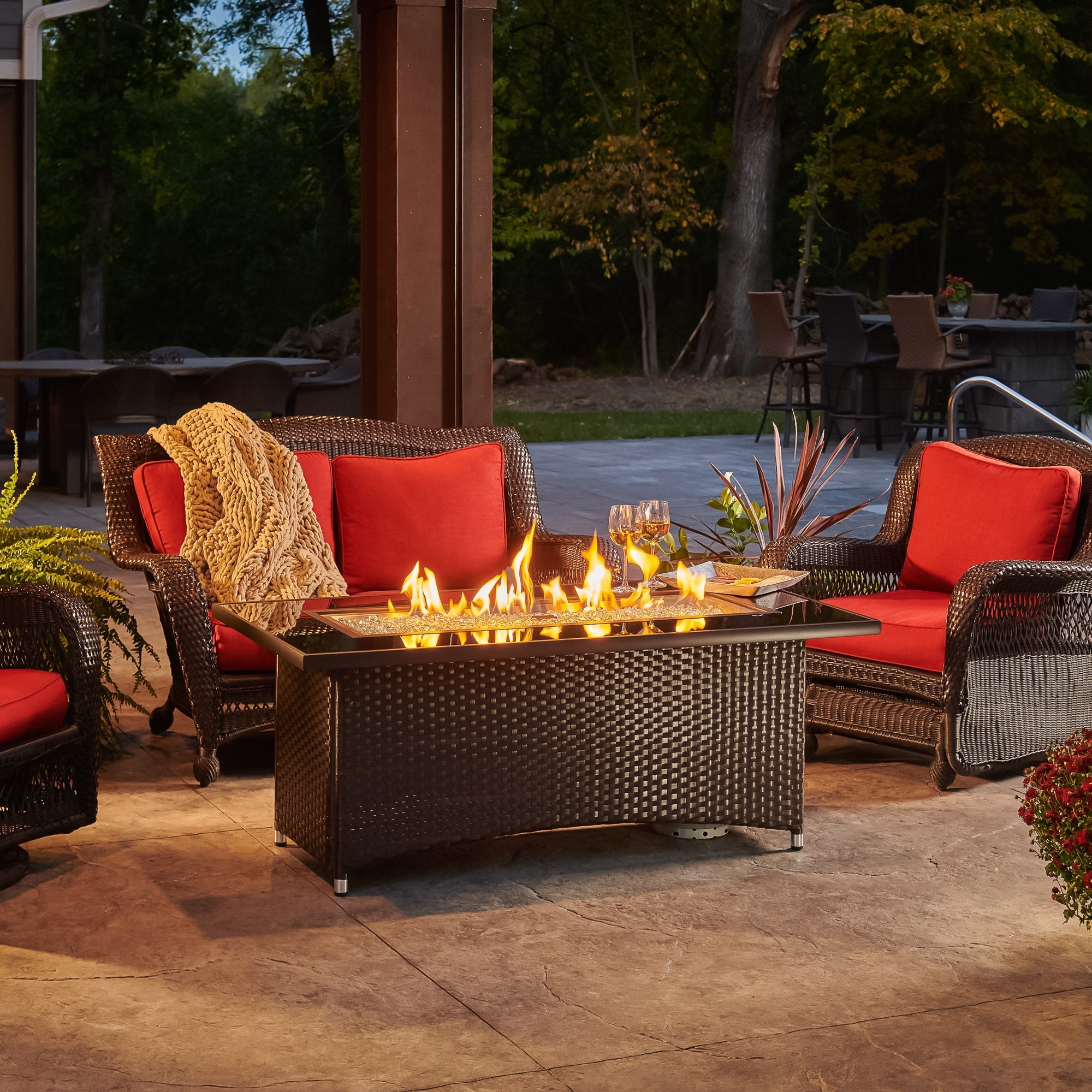 Montego 59″ Linear Gas Fire Table – The Outdoor GreatRoom Company