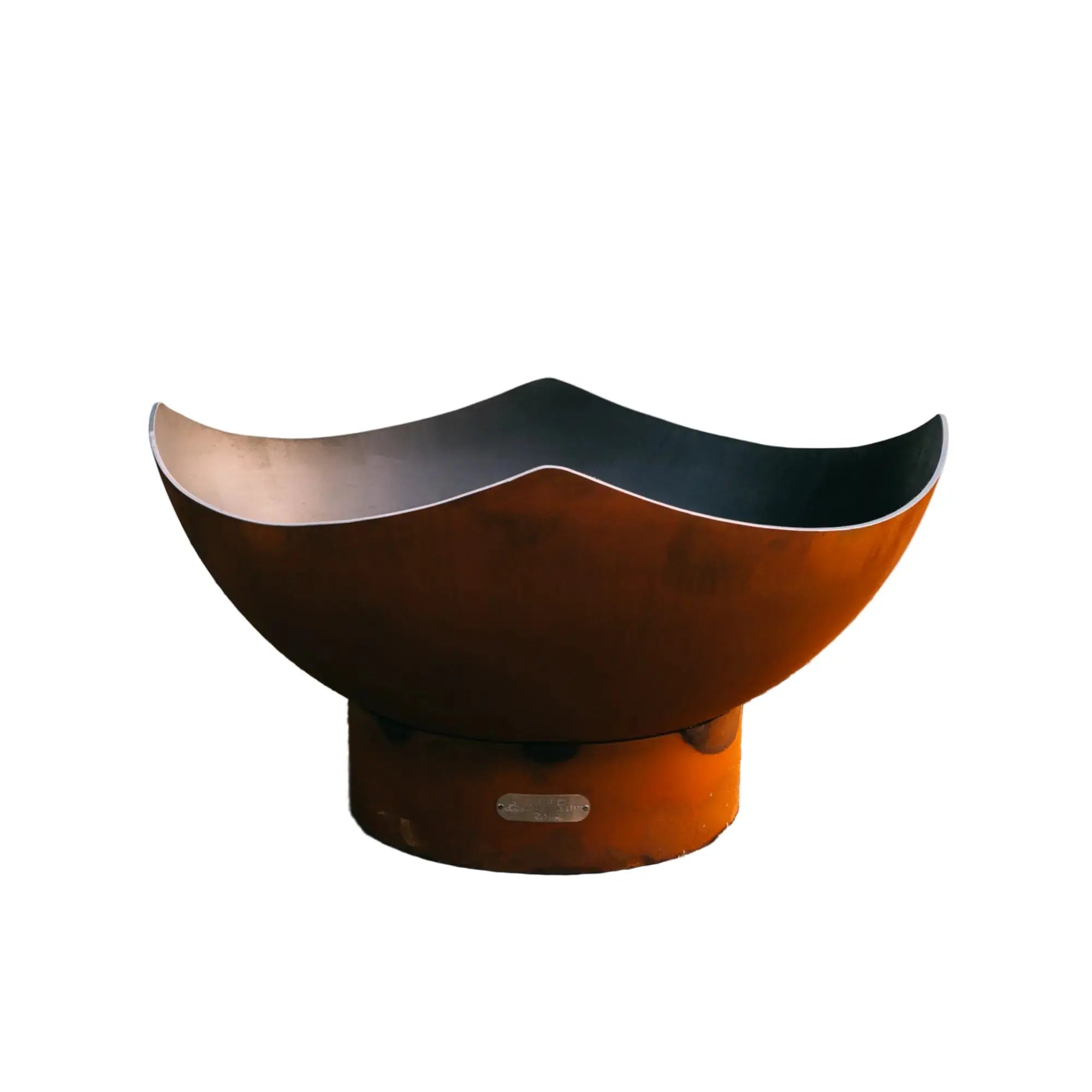 Manta Ray 36″ Round Wood Fire Pit – Carbon Steel by Fire Pit Art Fire Pit Art