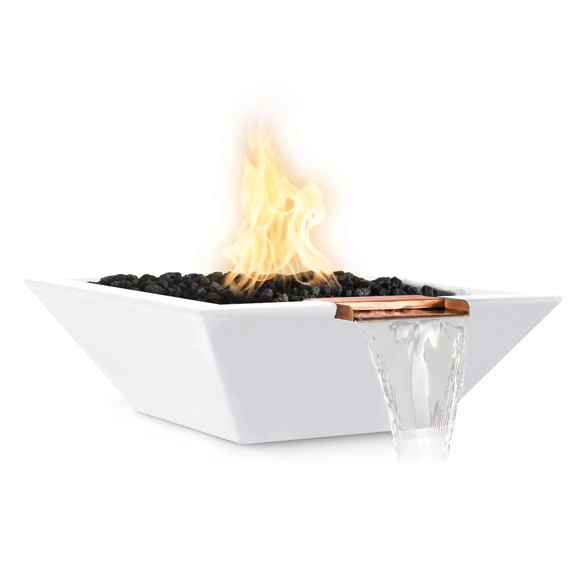Maya 30" Square Concrete Fire & Water Bowl – The Outdoor Plus The Outdoor Plus
