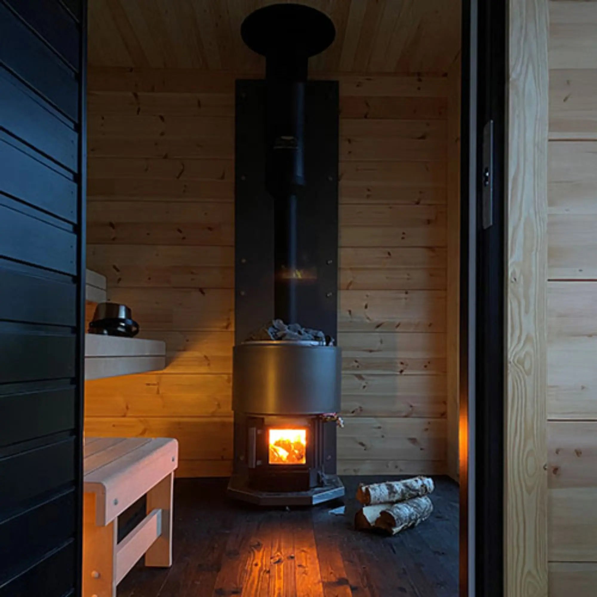 Narvi Luosto VS Wood-Burning Sauna Stove with Water Tank 16 kW Narvi
