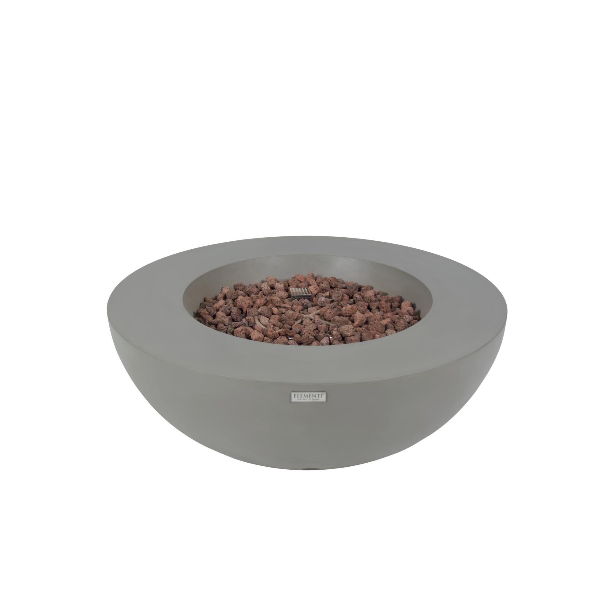 Lunar Bowl 42″ Round Concrete Gas Fire Table – Elementi