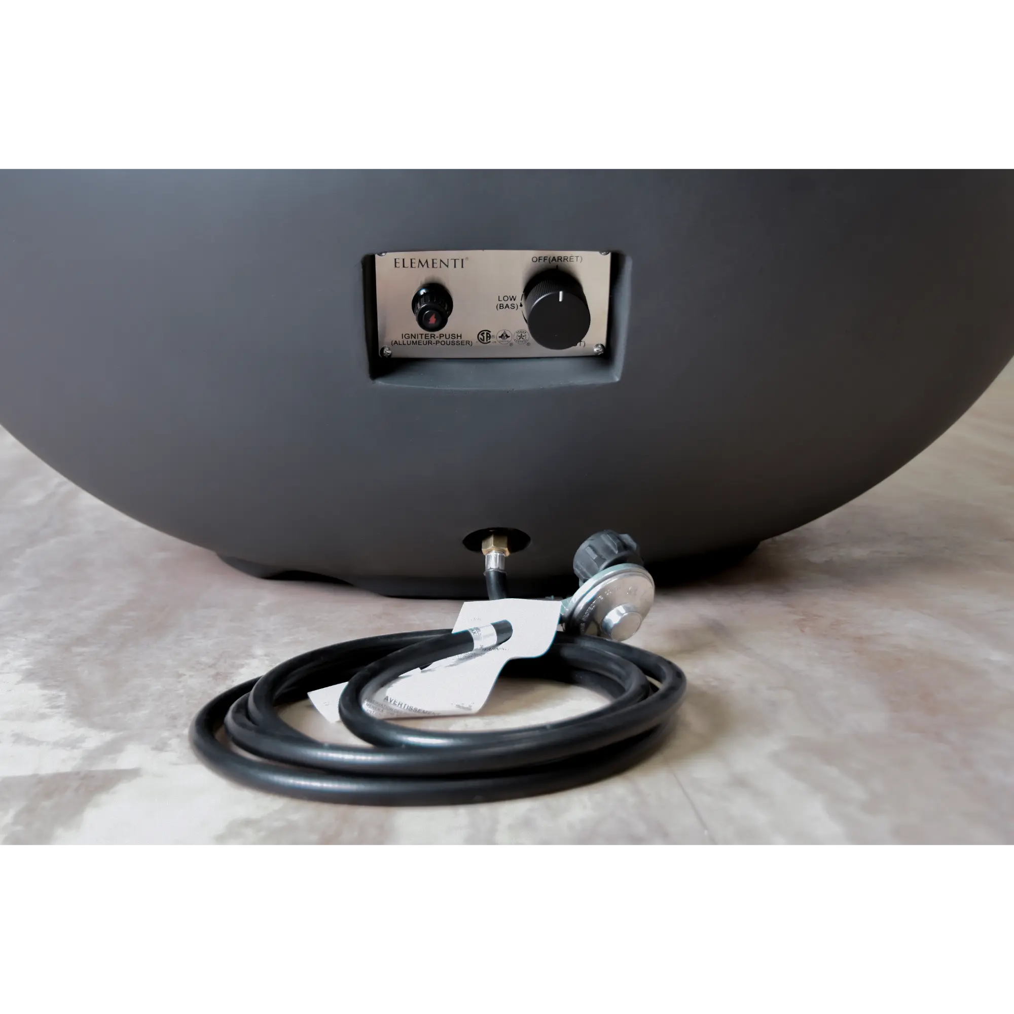 Lunar Bowl 42″ Round Concrete Gas Fire Table – Elementi