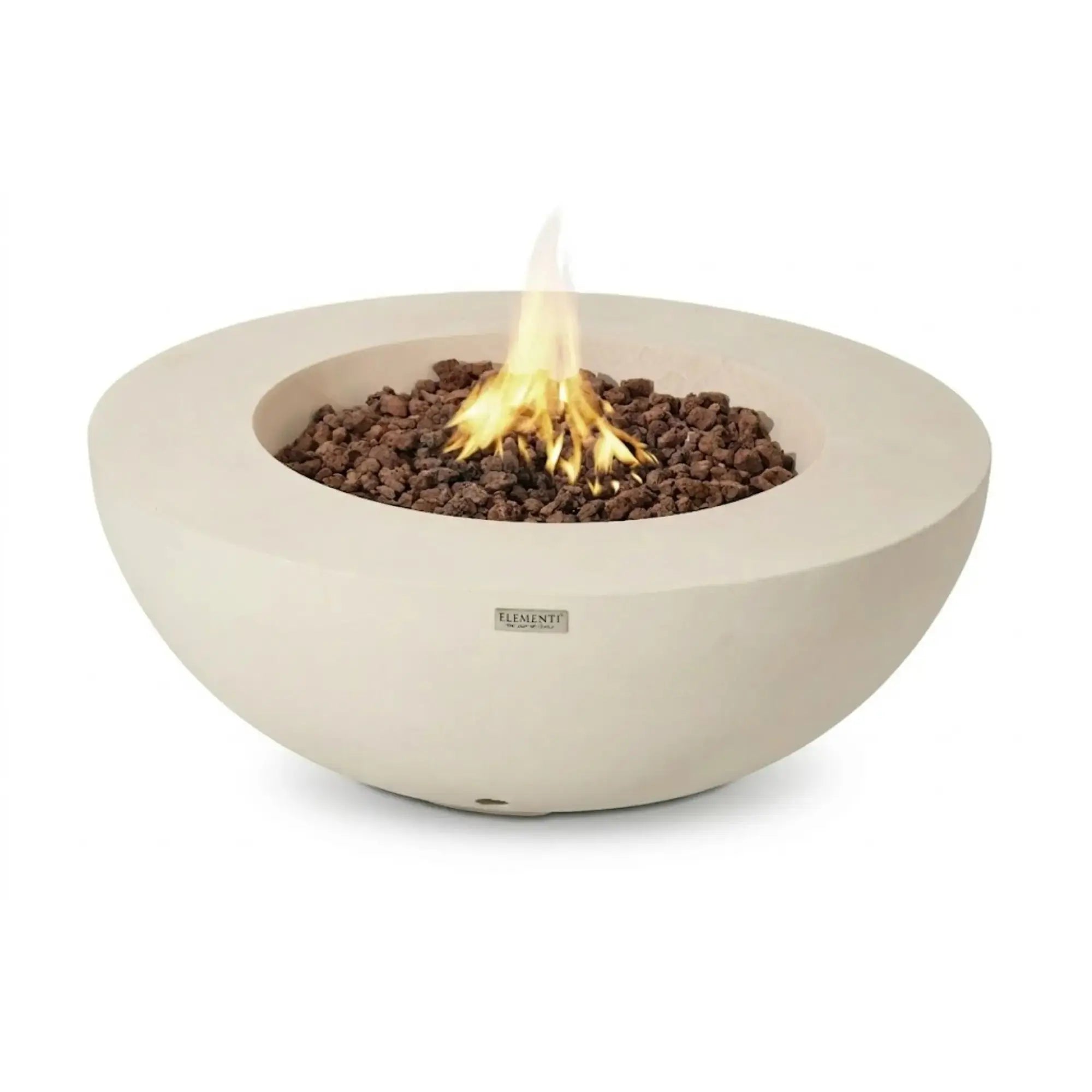 Lunar Bowl 42″ Round Concrete Gas Fire Table – Elementi Elementi