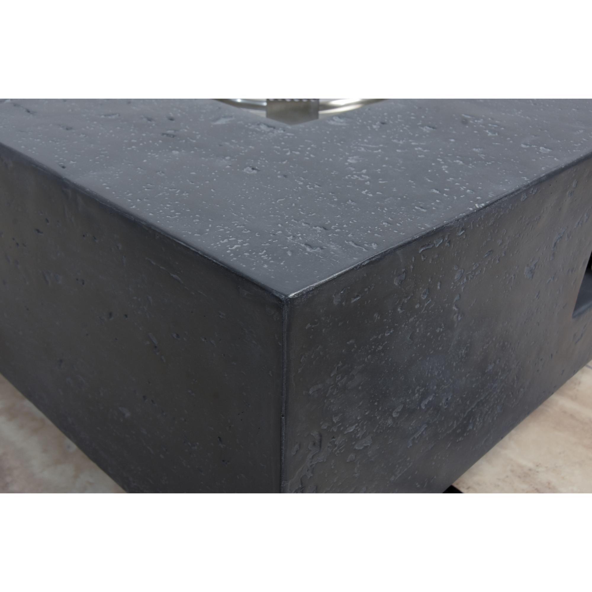 Manhattan 36″ Square Concrete Gas Fire Table – Elementi