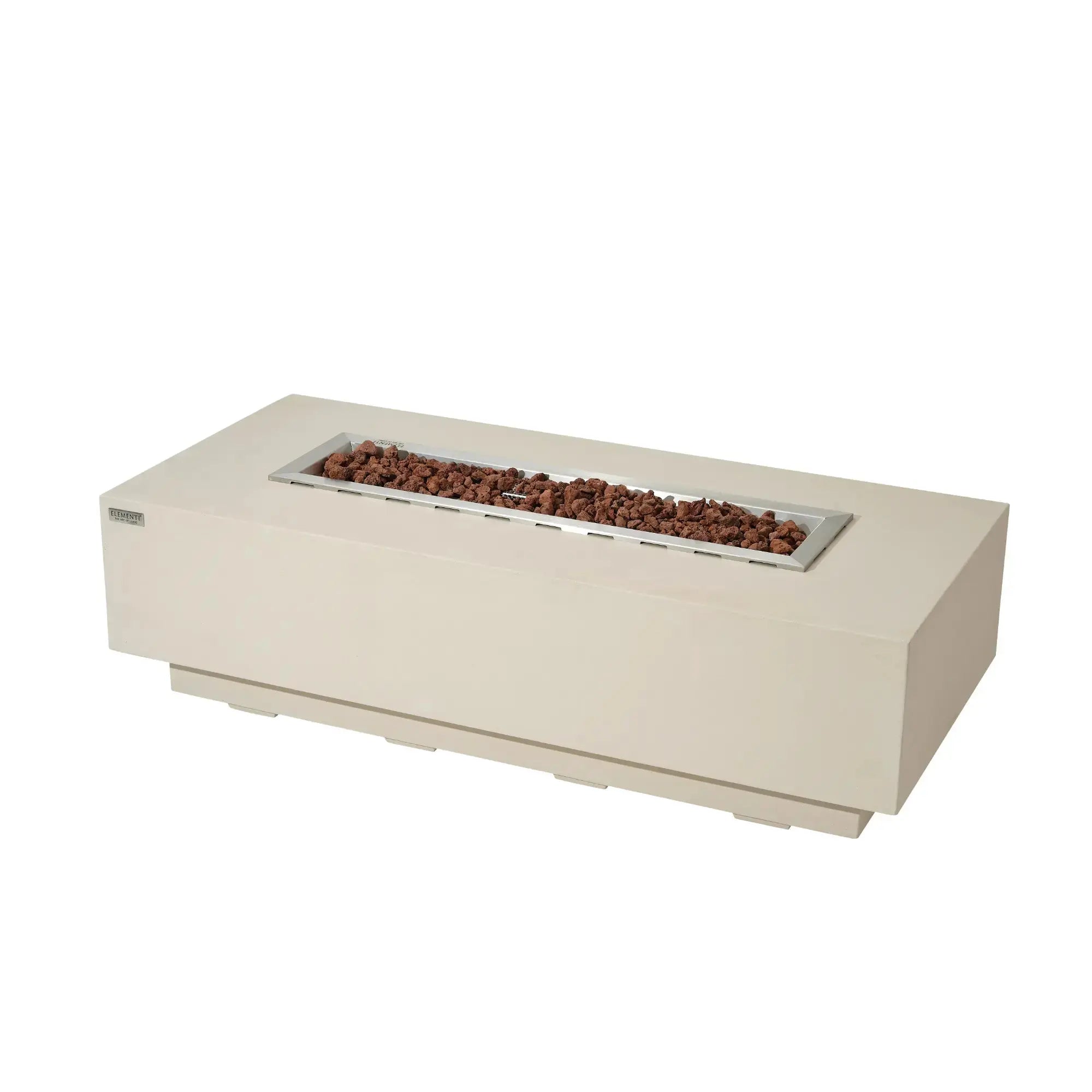 Granville 60″ Rectangular Concrete Gas Fire Table – Elementi Elementi