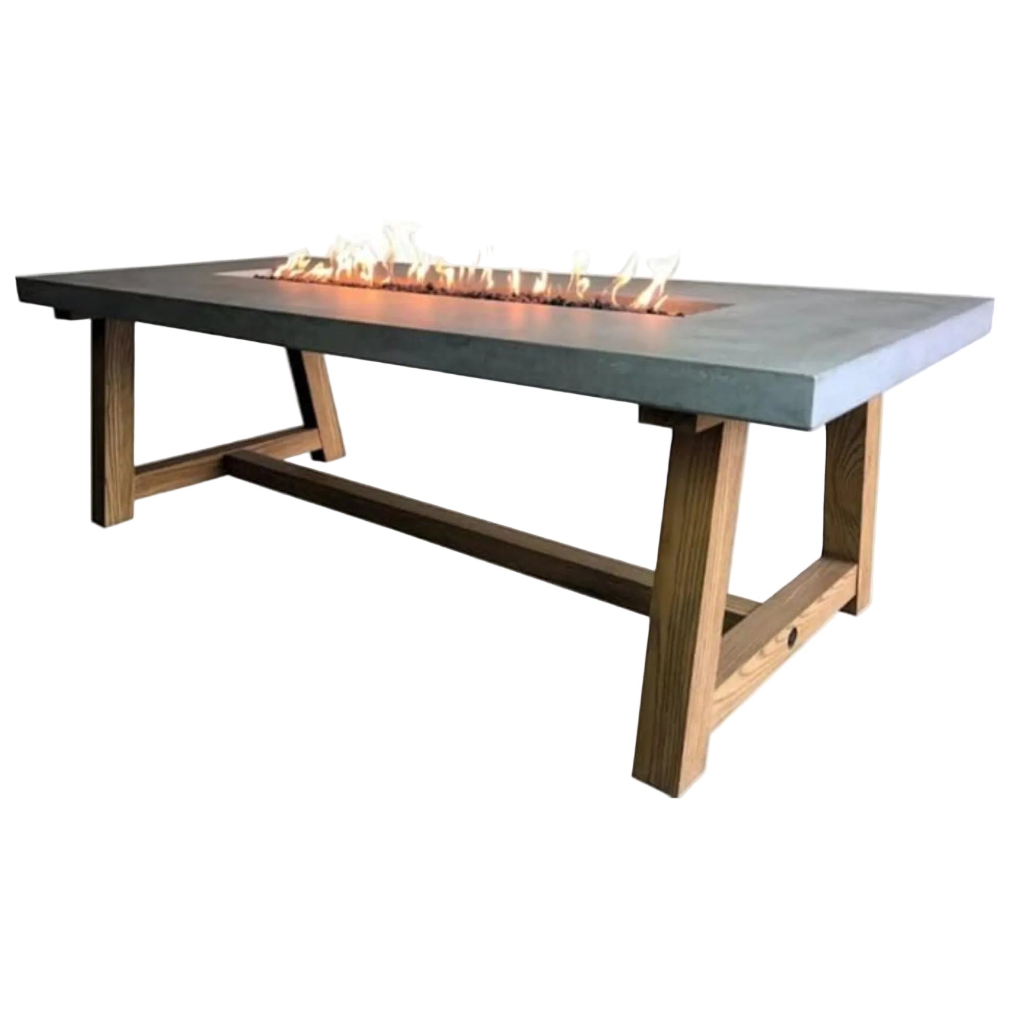 Sonoma 83″ Rectangular Concrete Gas Fire & Dining Table – Elementi