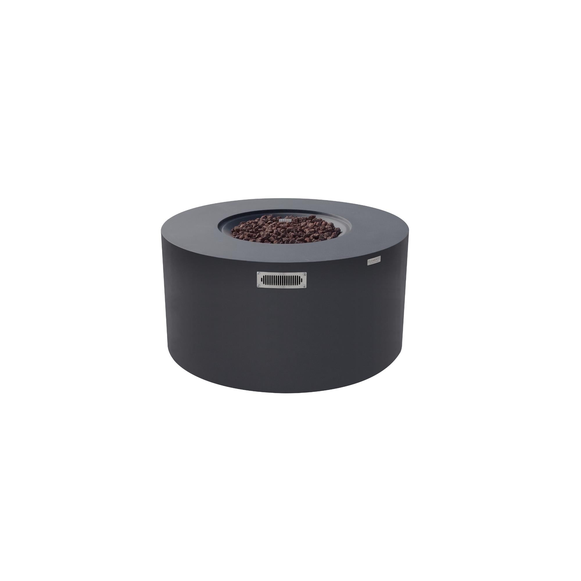 Pacaya 43″ Round Concrete Liquid Propane Fire Table with Hidden Tank – Elementi